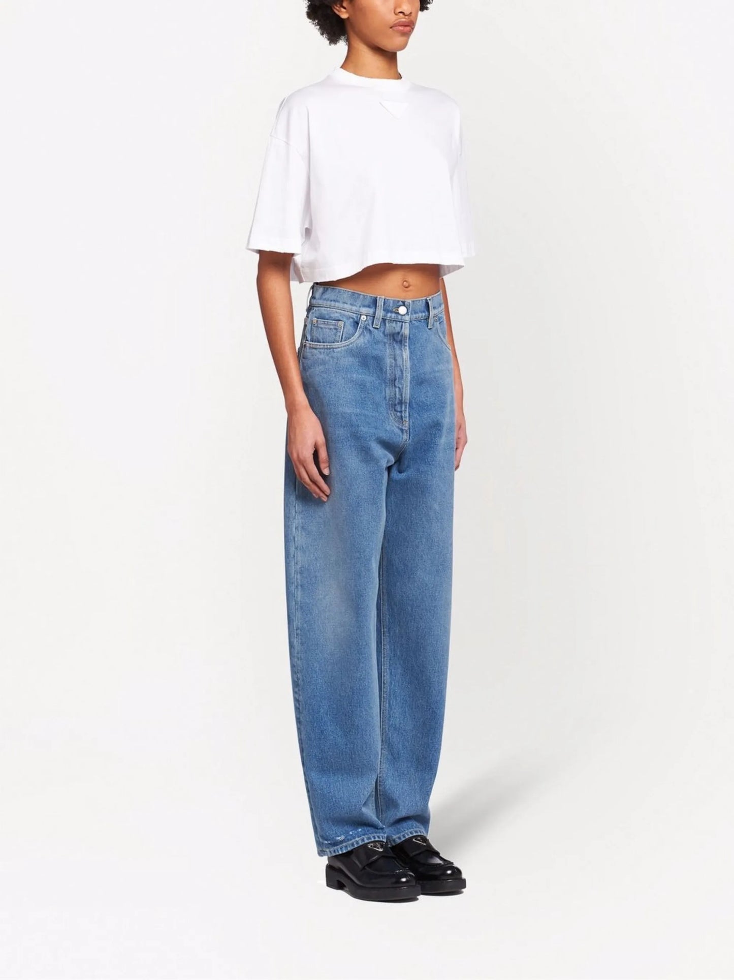 organic-denim wide-leg jeans