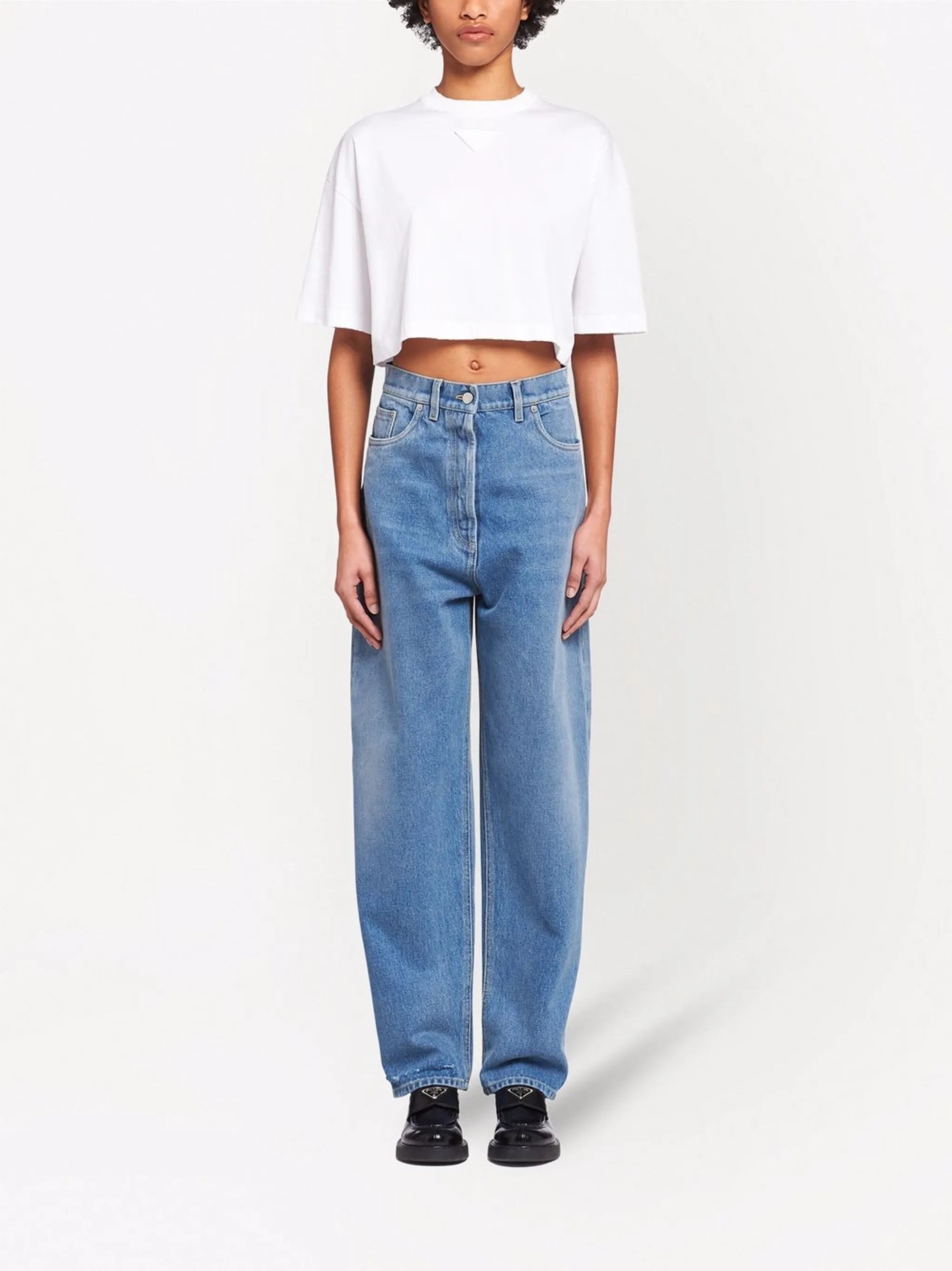 organic-denim wide-leg jeans
