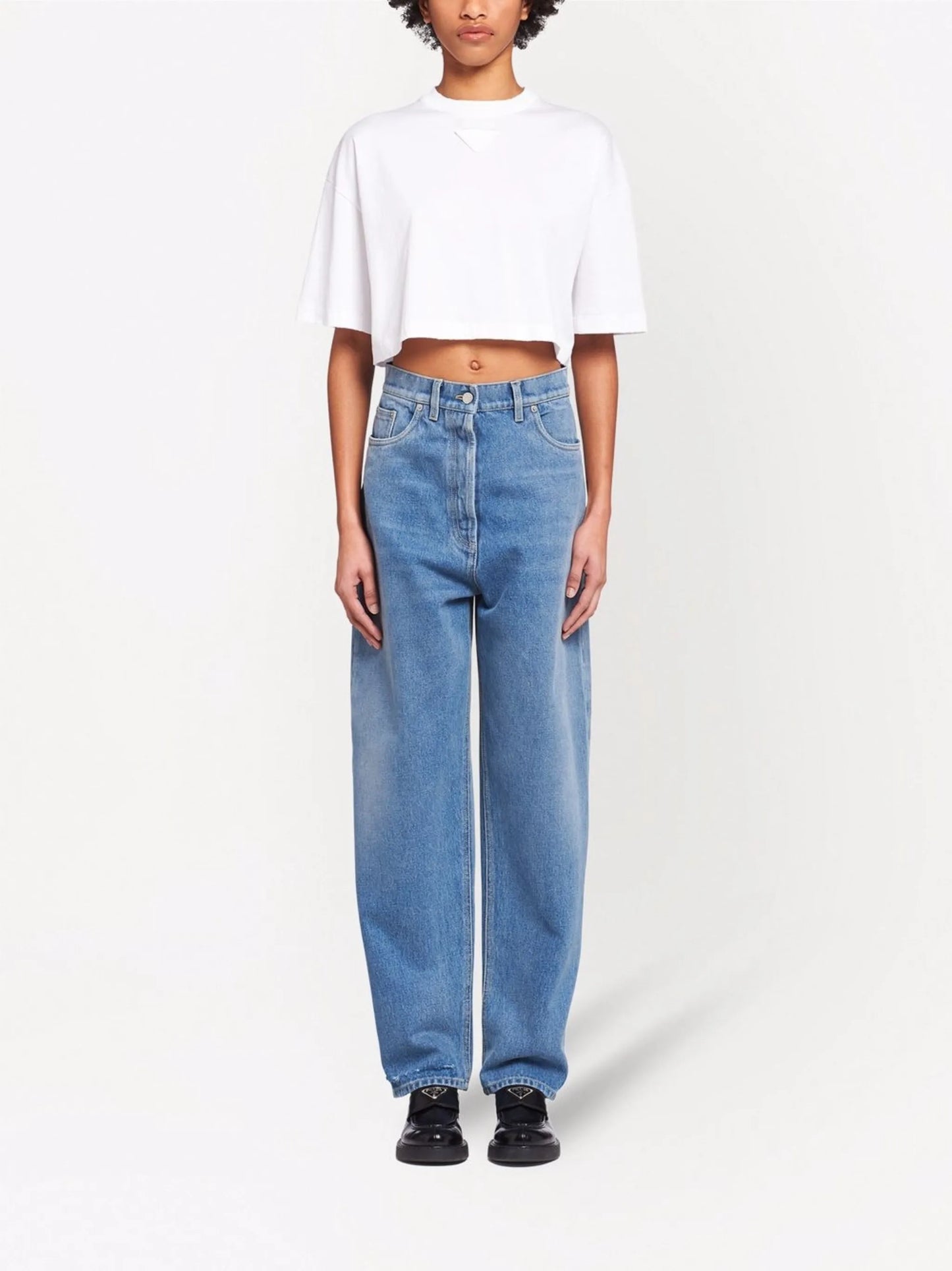 organic-denim wide-leg jeans
