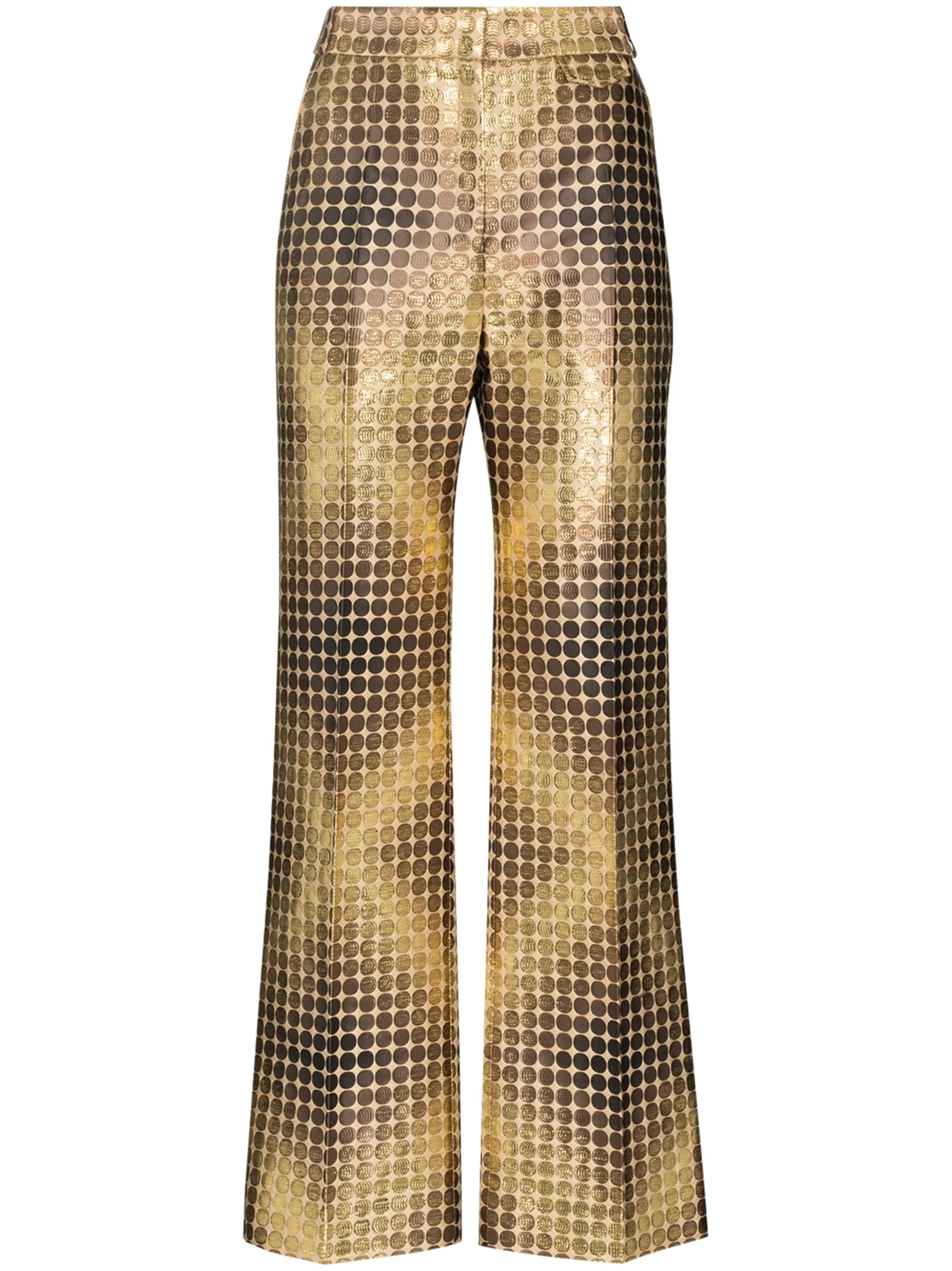 Disco lurex-jacquard trousers