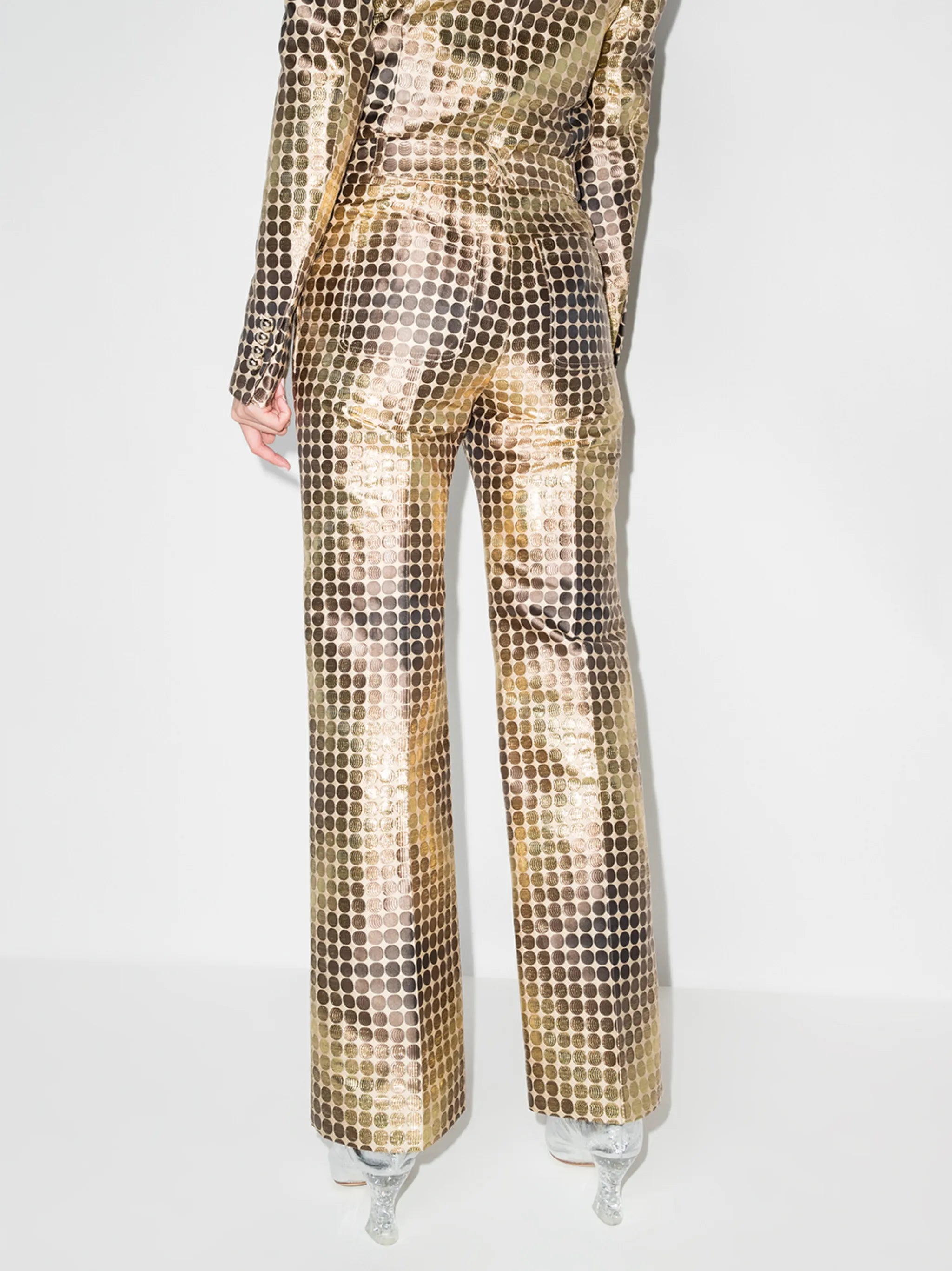 Disco lurex-jacquard trousers
