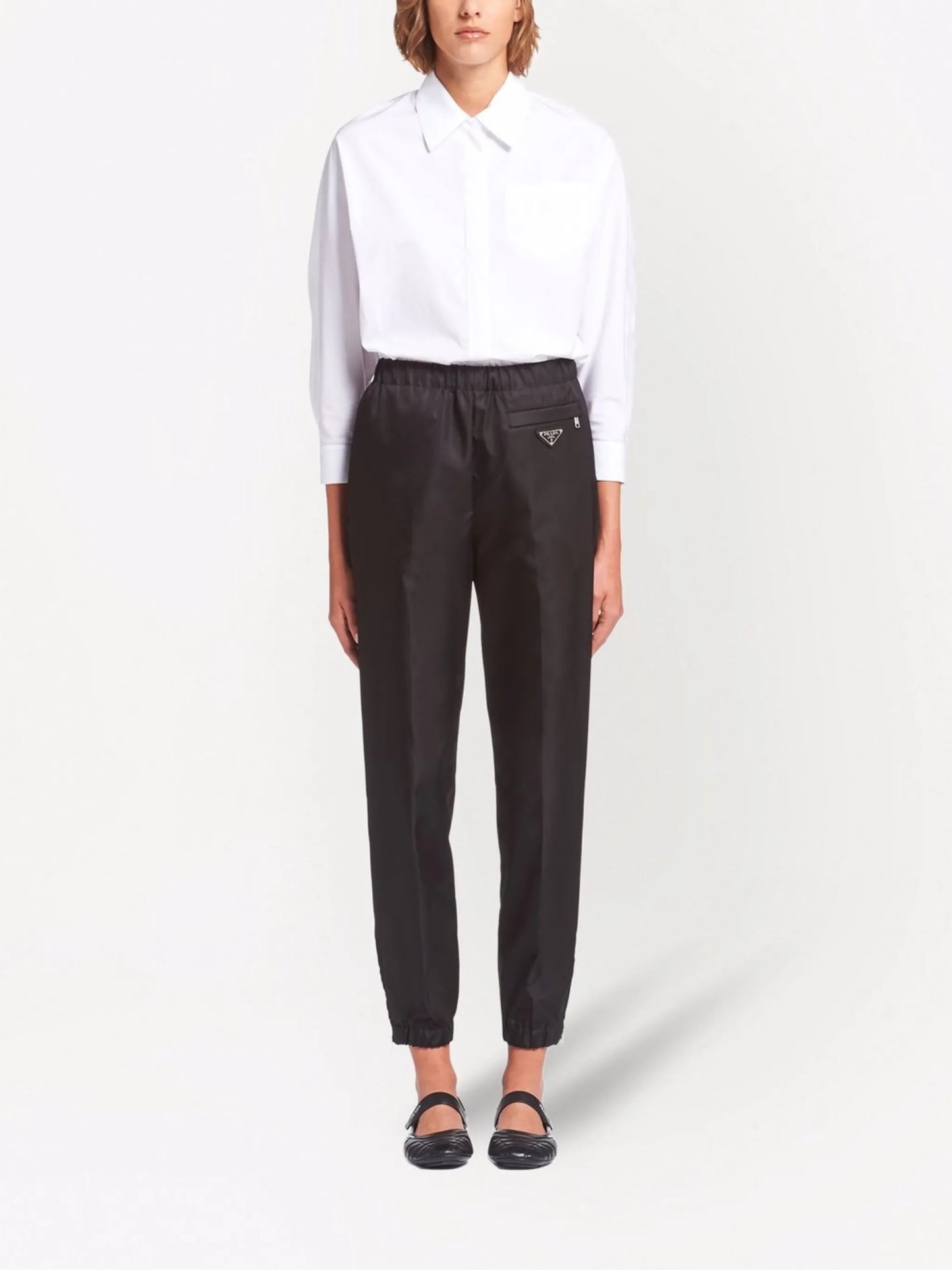 Re-Nylon gabardine trousers