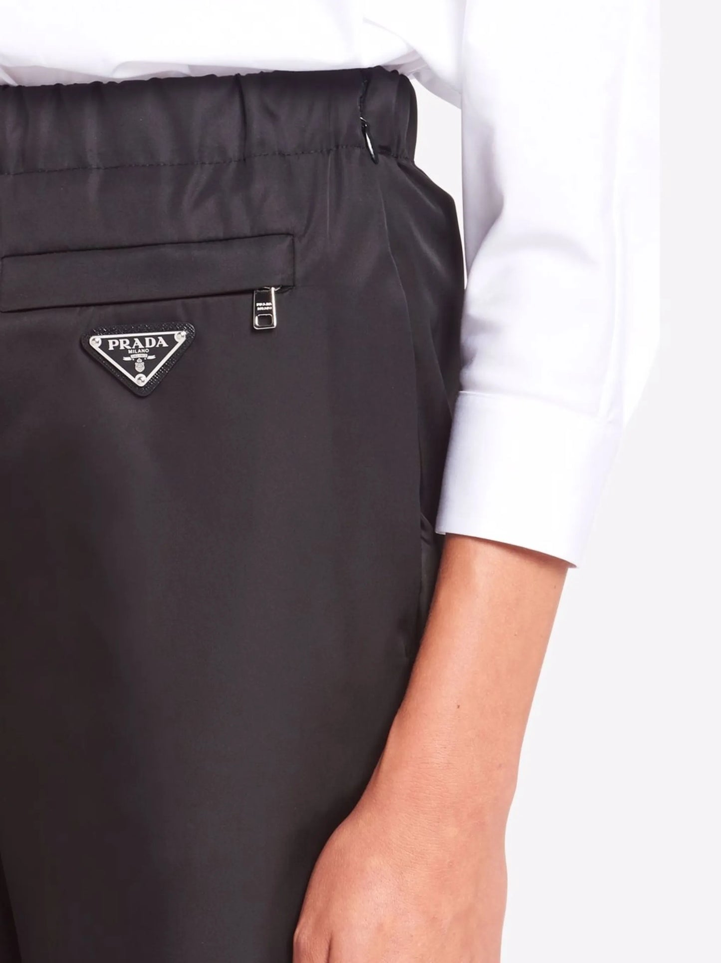 Re-Nylon gabardine trousers