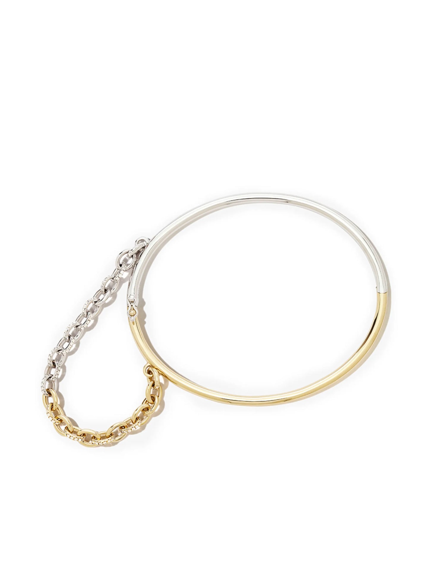 9kt yellow and white gold chain-link bracelet