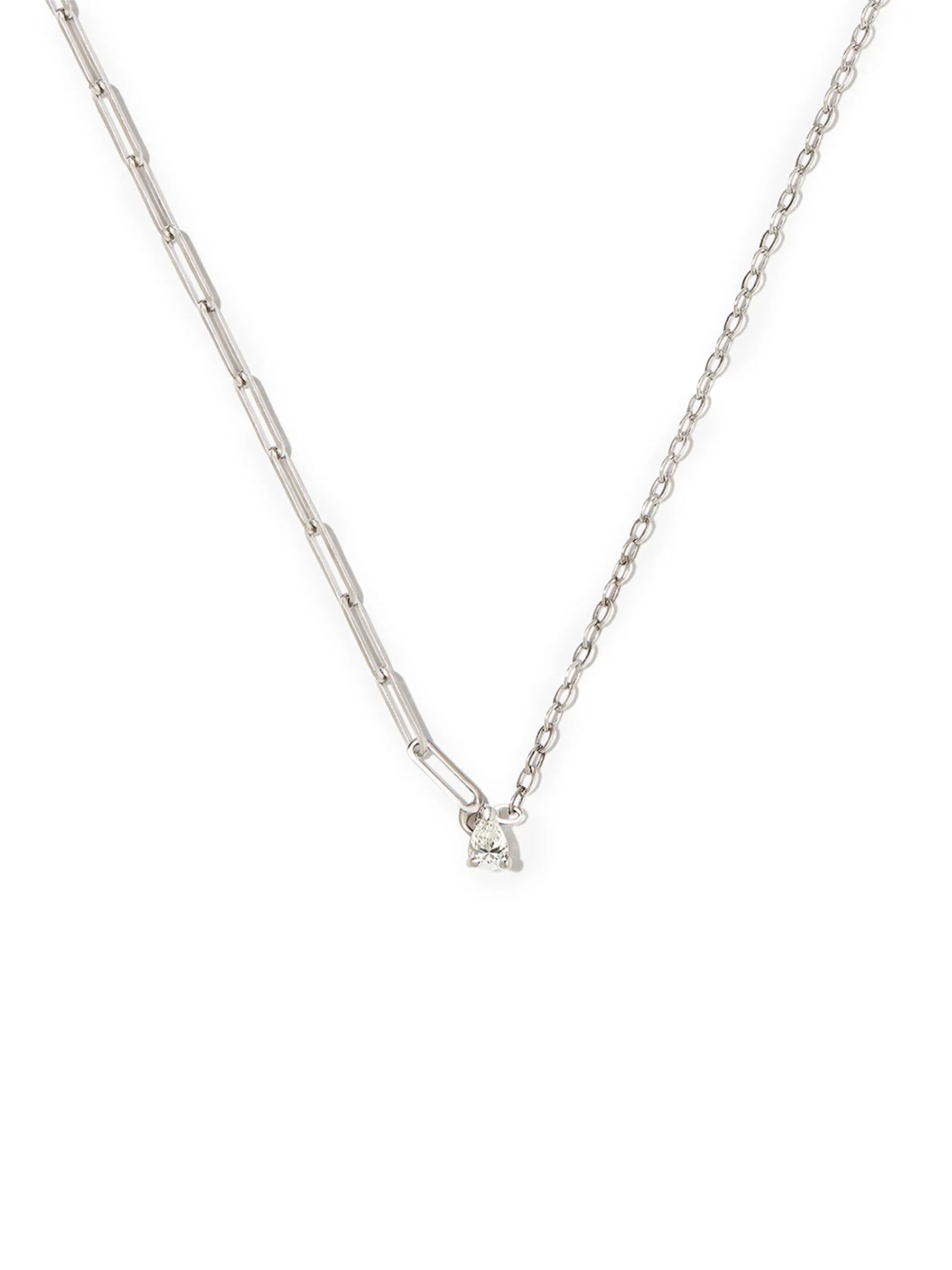 18kt white gold diamond necklace