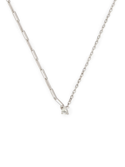18kt white gold diamond necklace