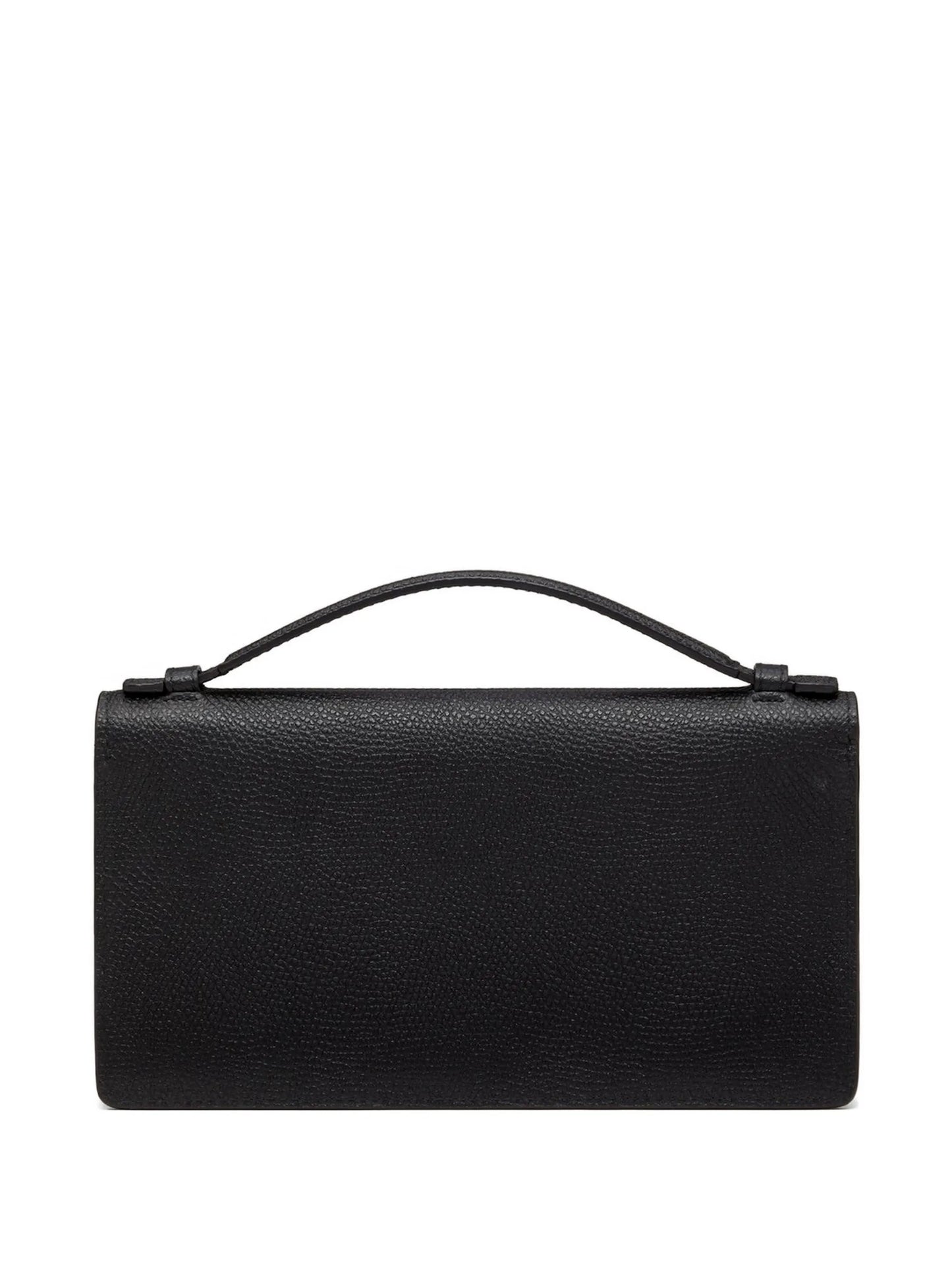 VLogo Signature grainy calfskin wallet with chain