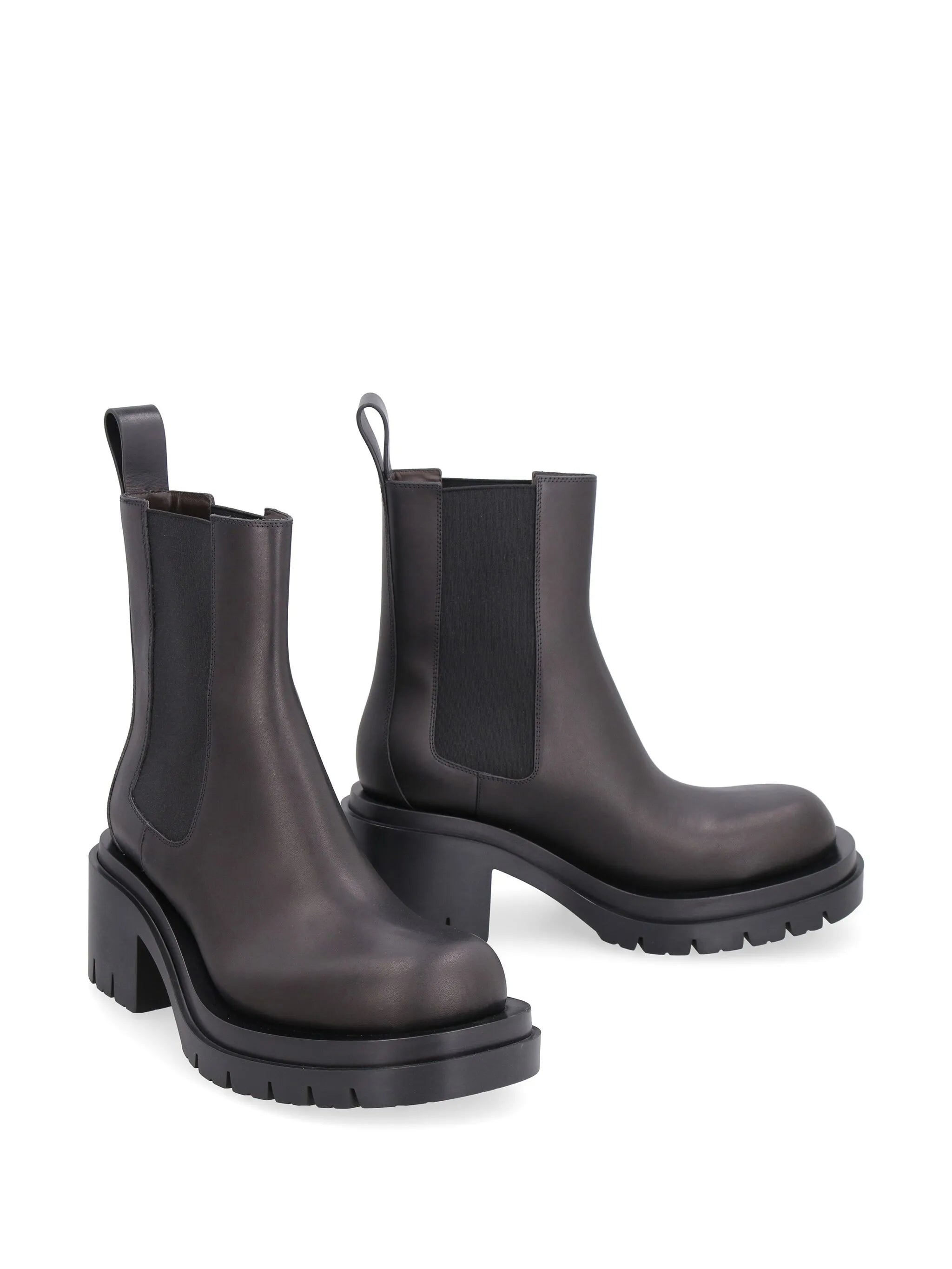 70mm Lug block-heel ankle boots