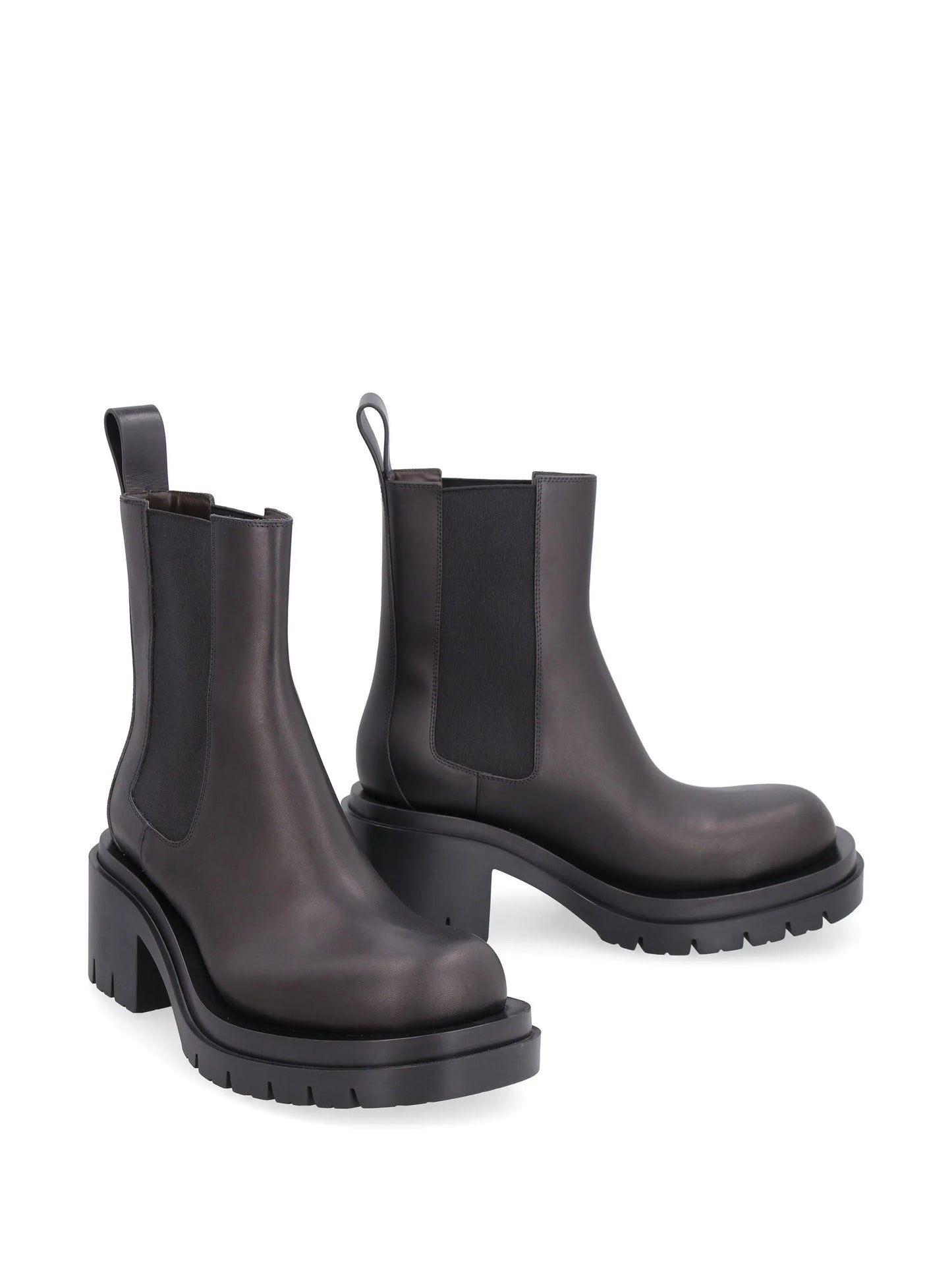 70mm Lug block-heel ankle boots