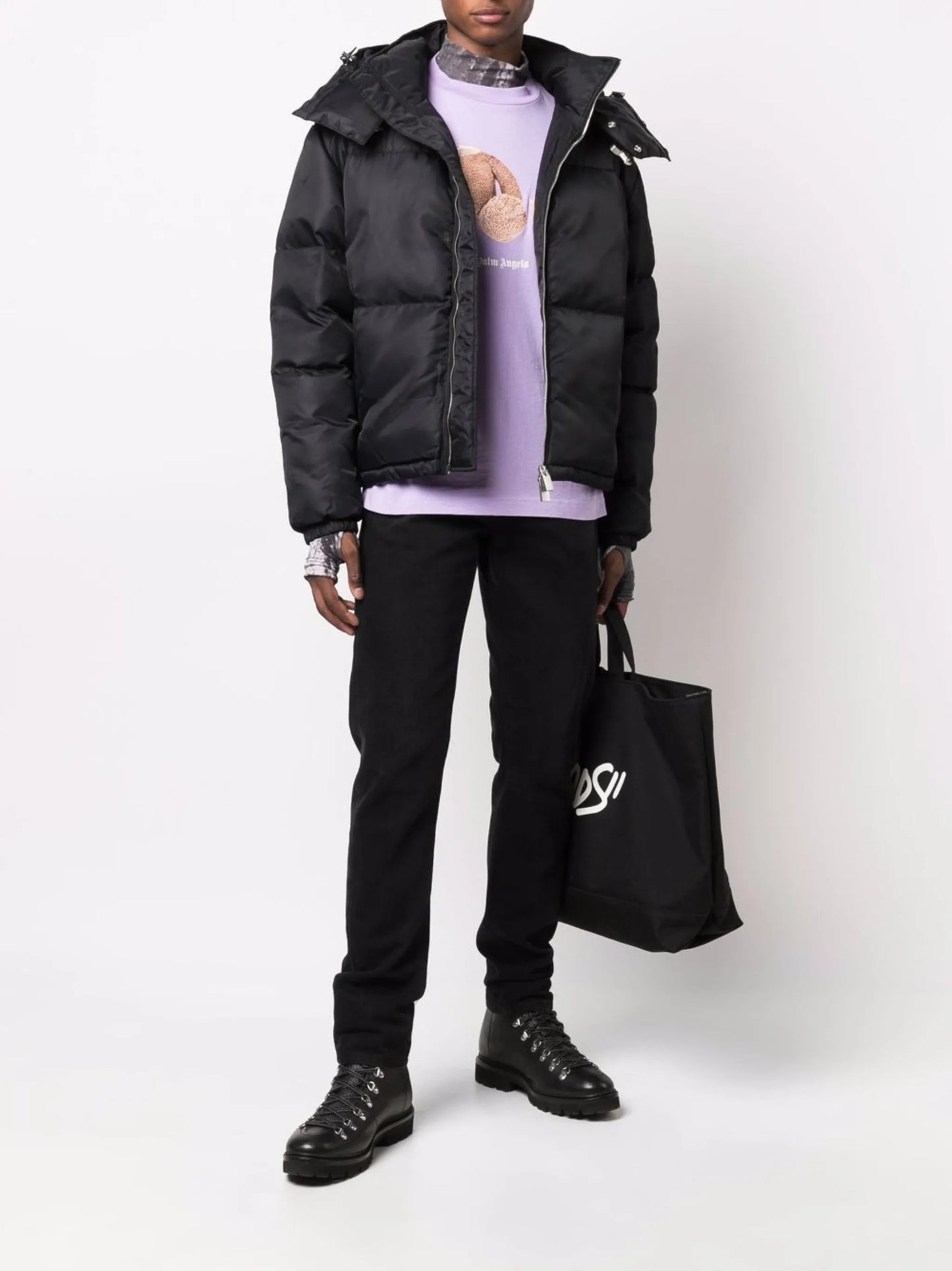 hooded puffer jacket
