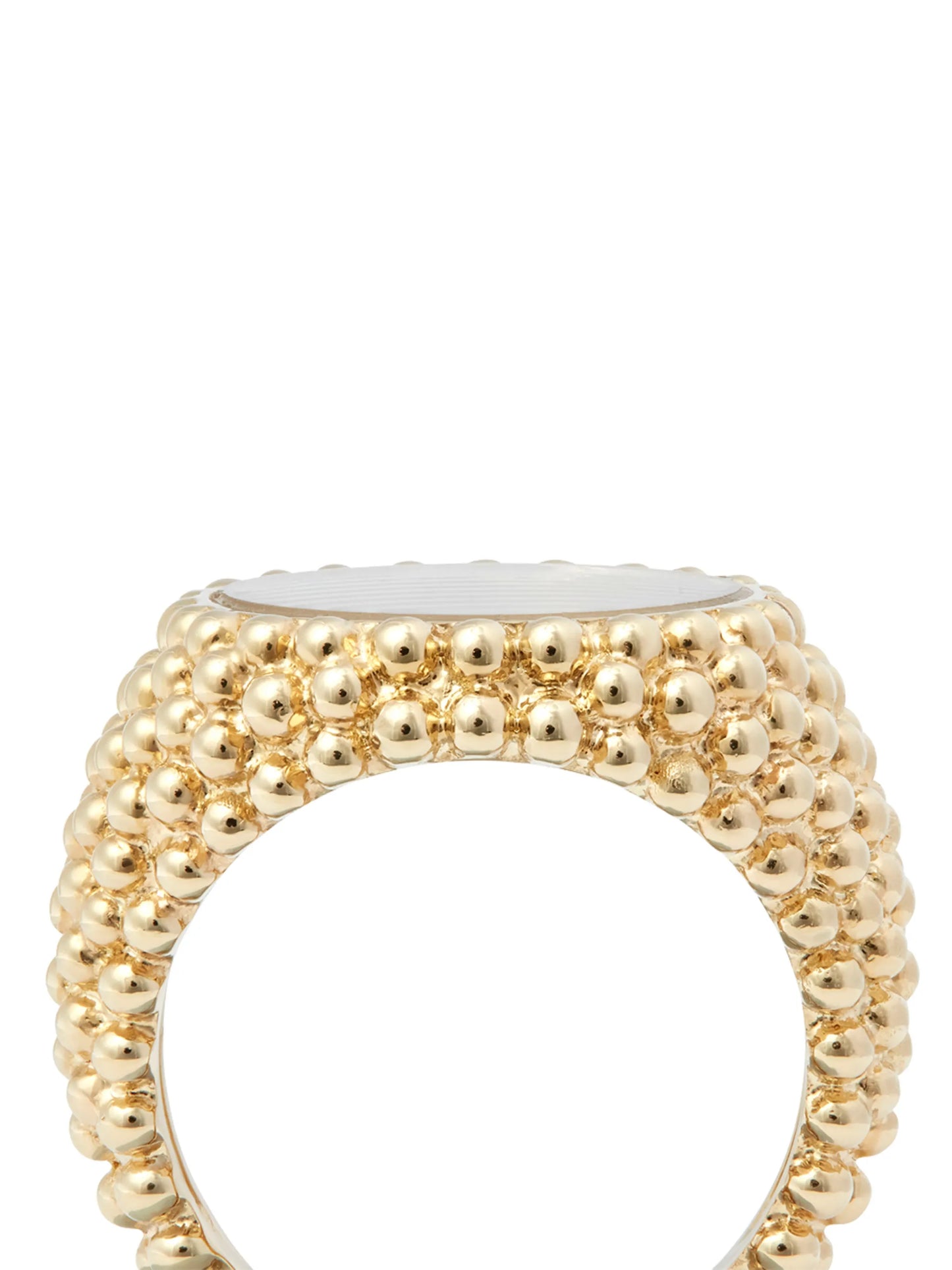 9kt yellow gold Labyrinth signet ring