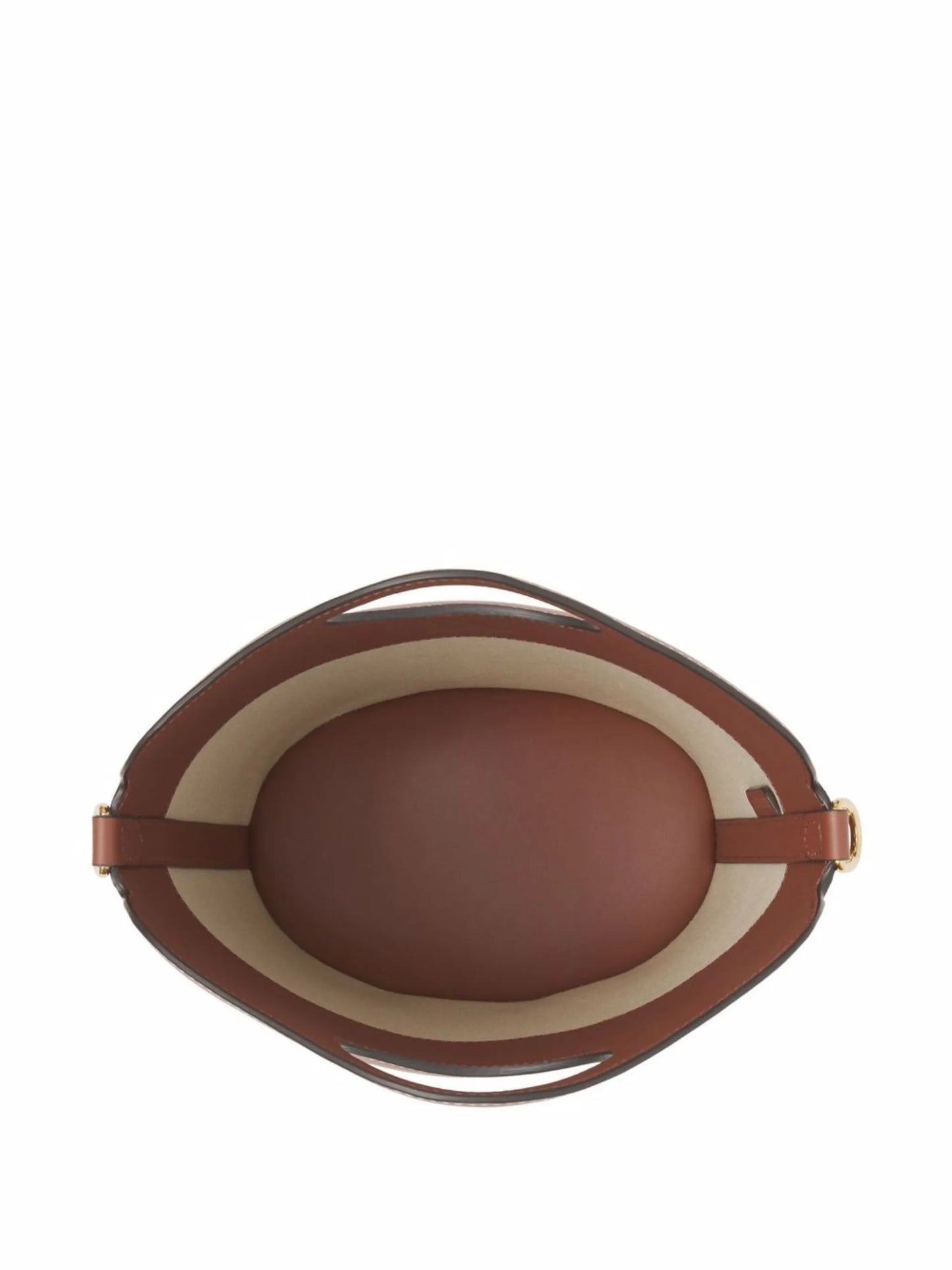 small two-tone bucket bag