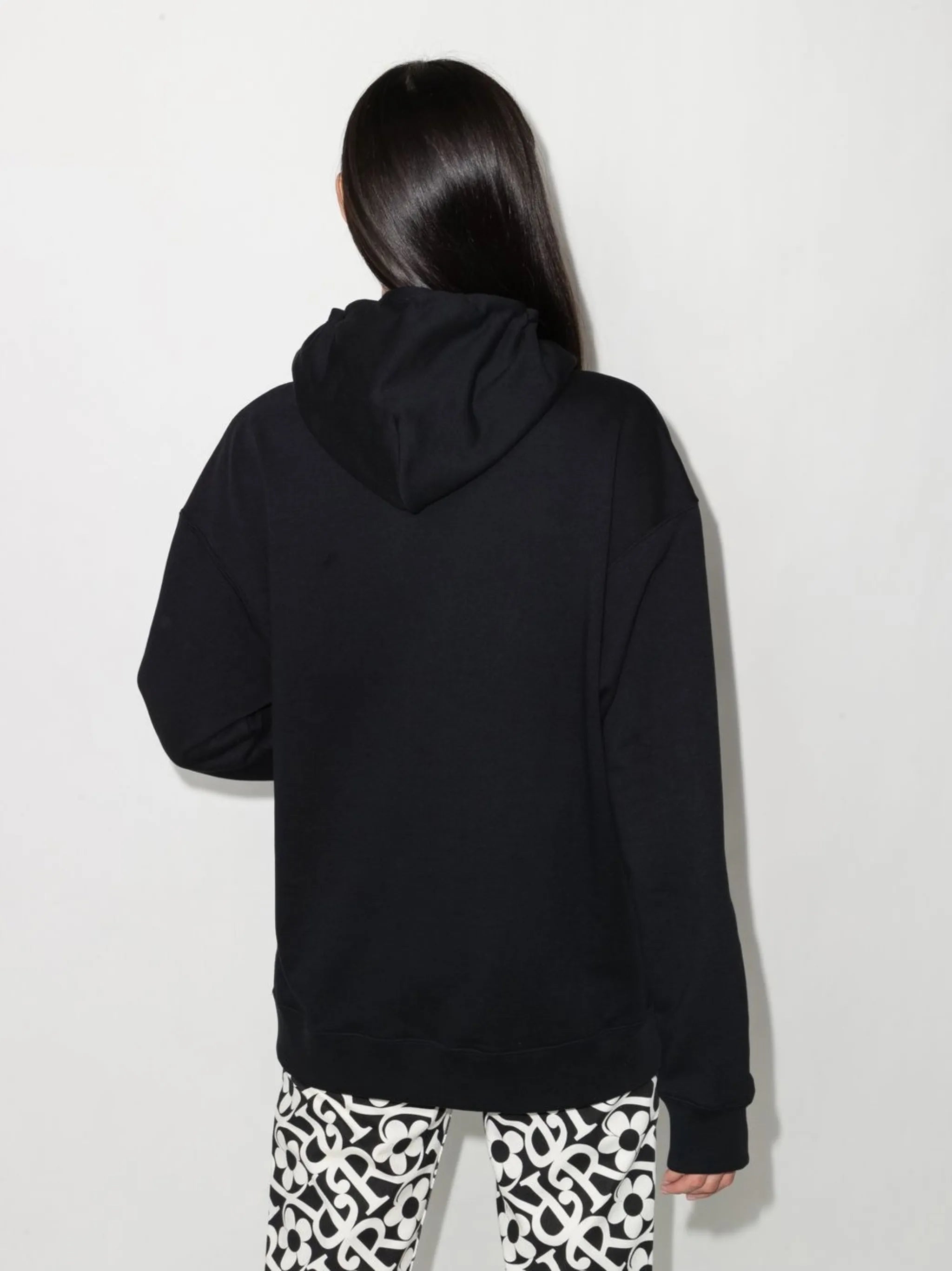 graphic-print cotton hoodie