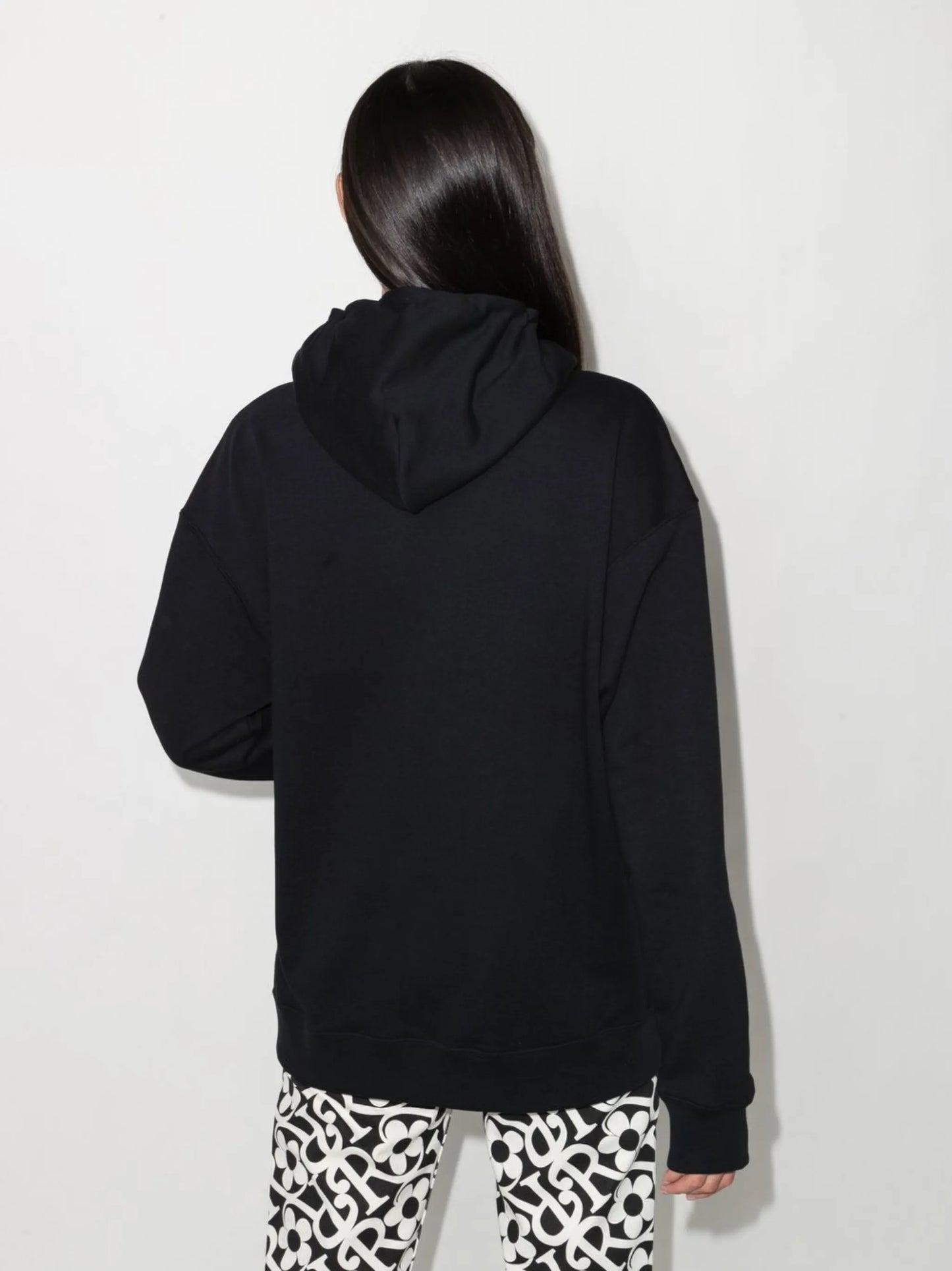 graphic-print cotton hoodie