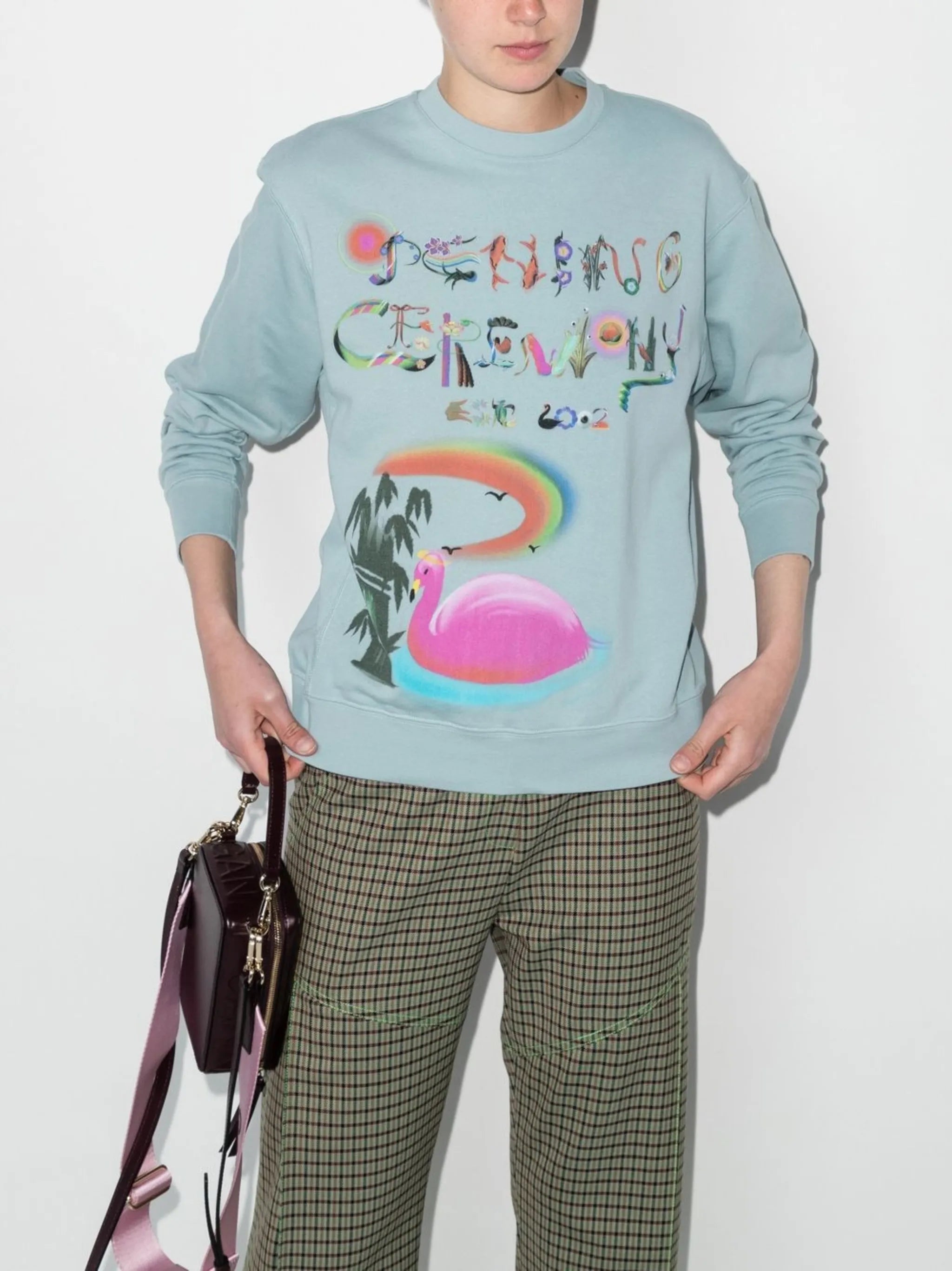 Chinese Letter print sweater