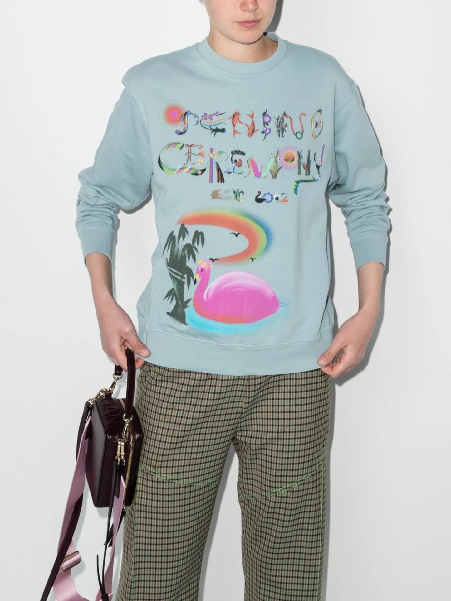 Chinese Letter print sweater