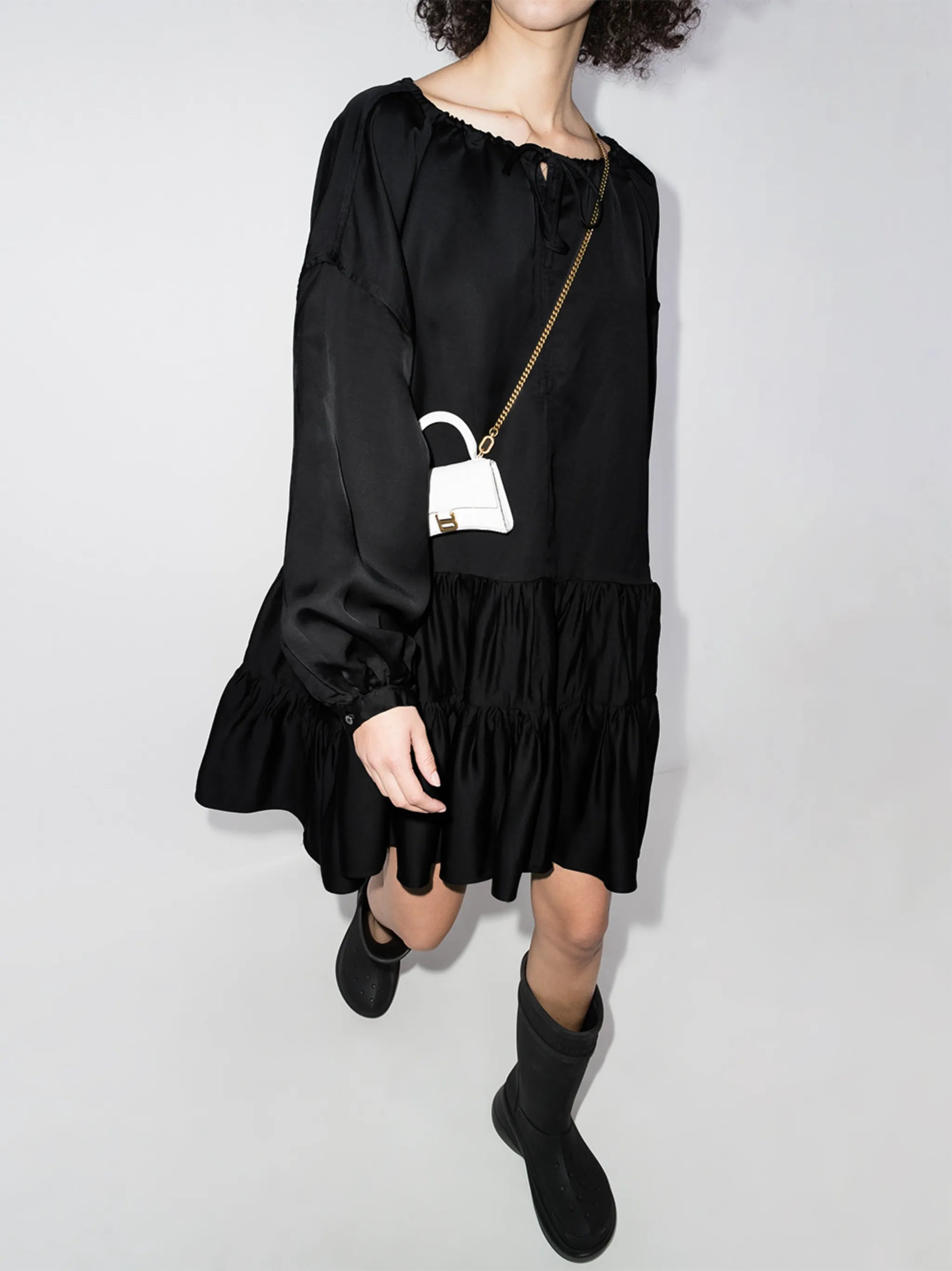tiered gathered minidress