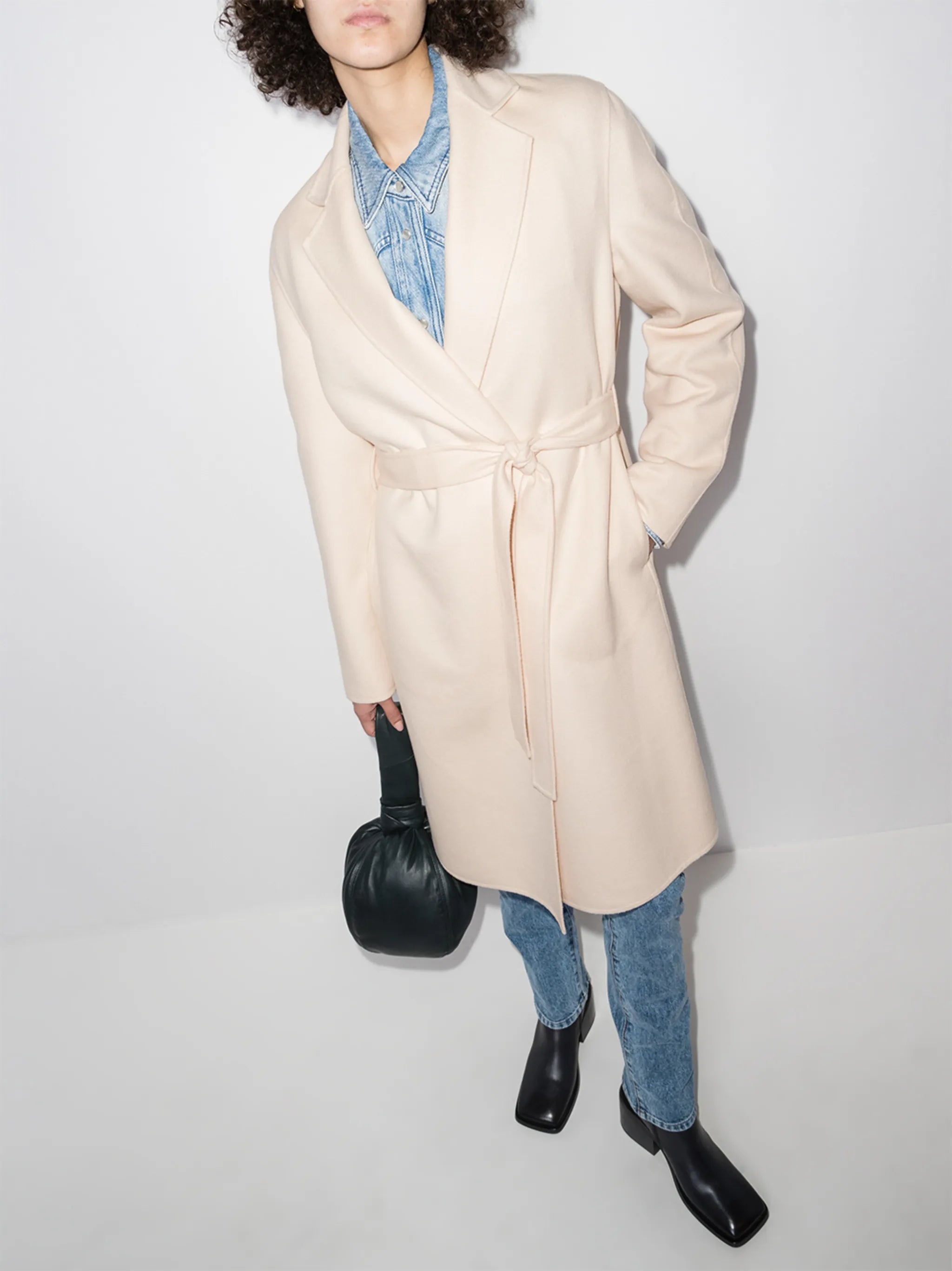 Cenda belted midi coat