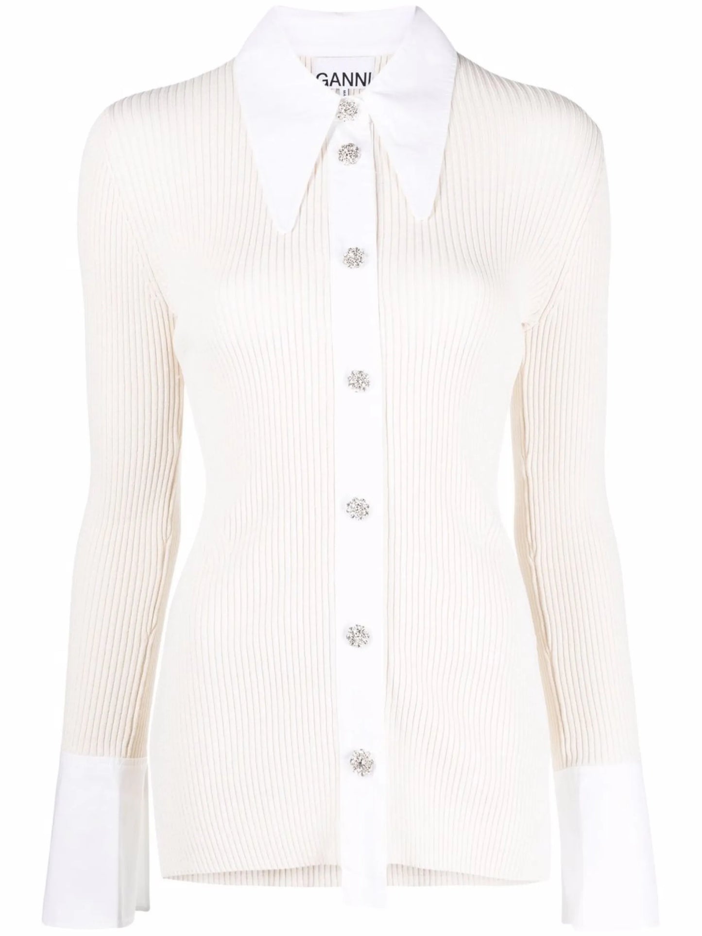 knitted shirt-style top