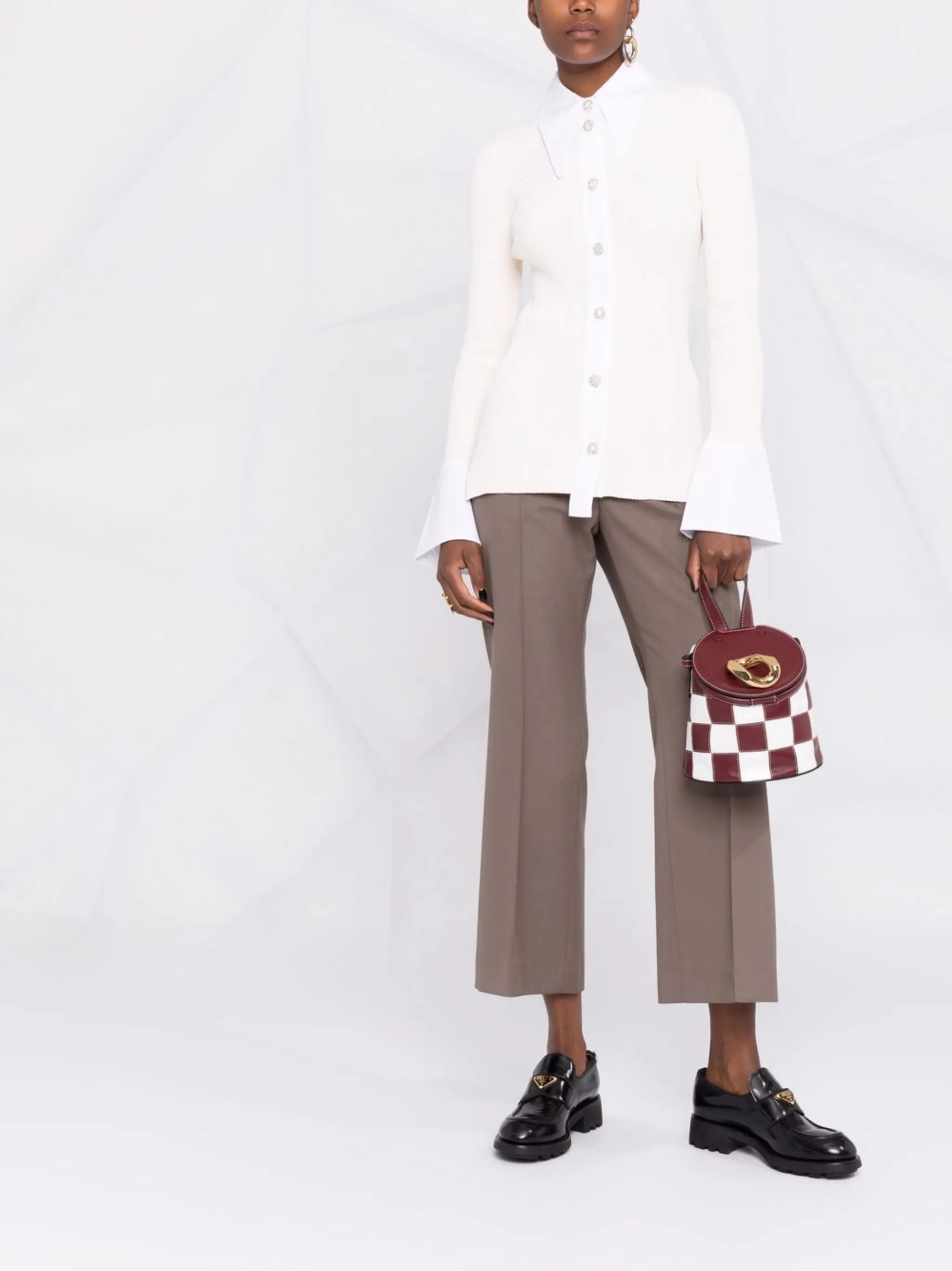 knitted shirt-style top