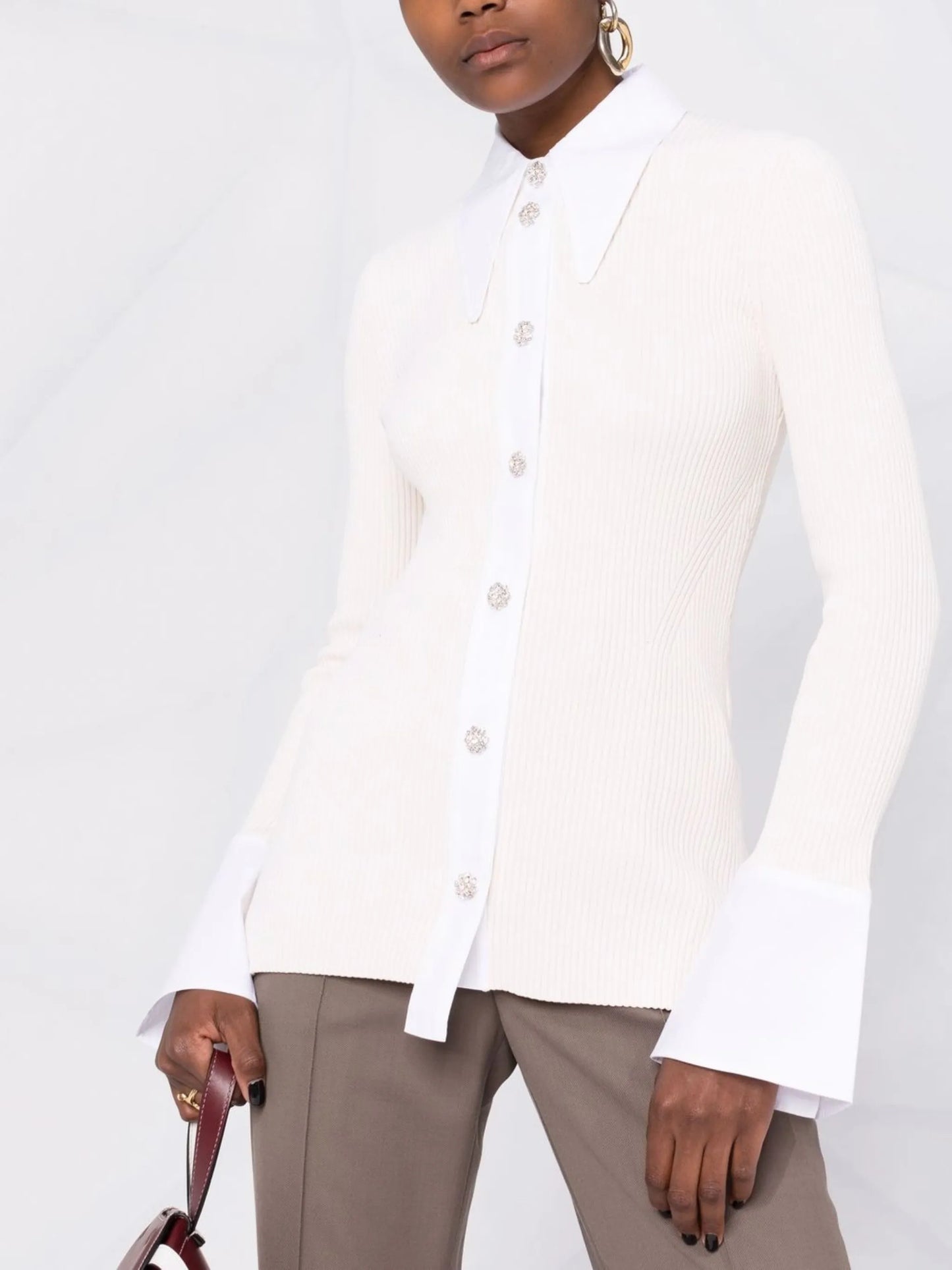 knitted shirt-style top