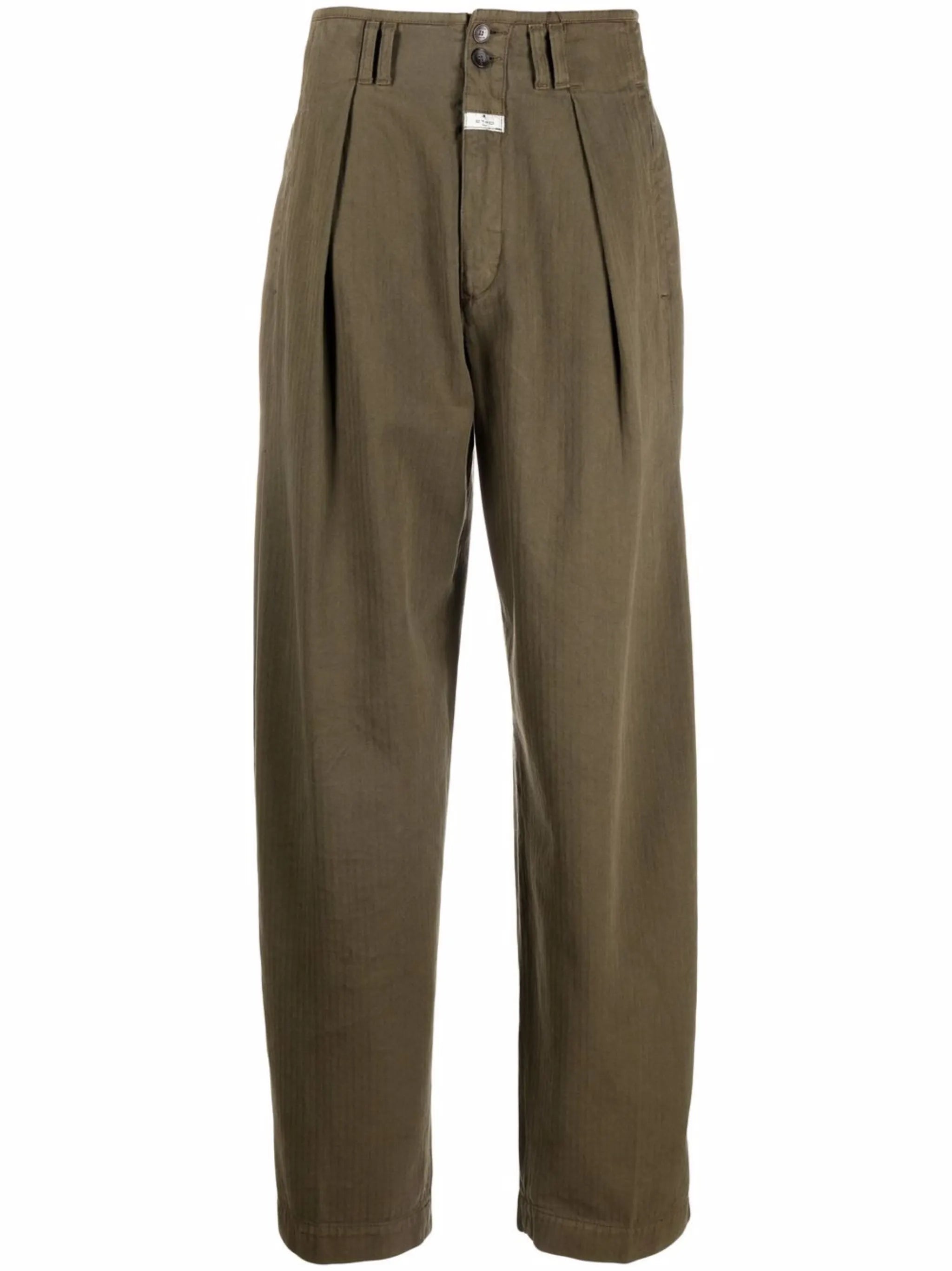 pleat-detail high waisted trousers