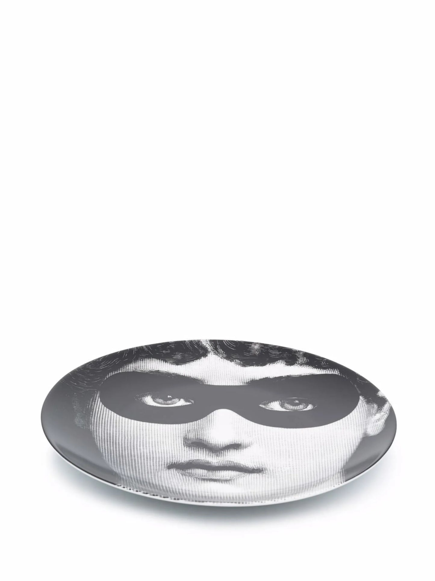 graphic-print porcelain wall plate