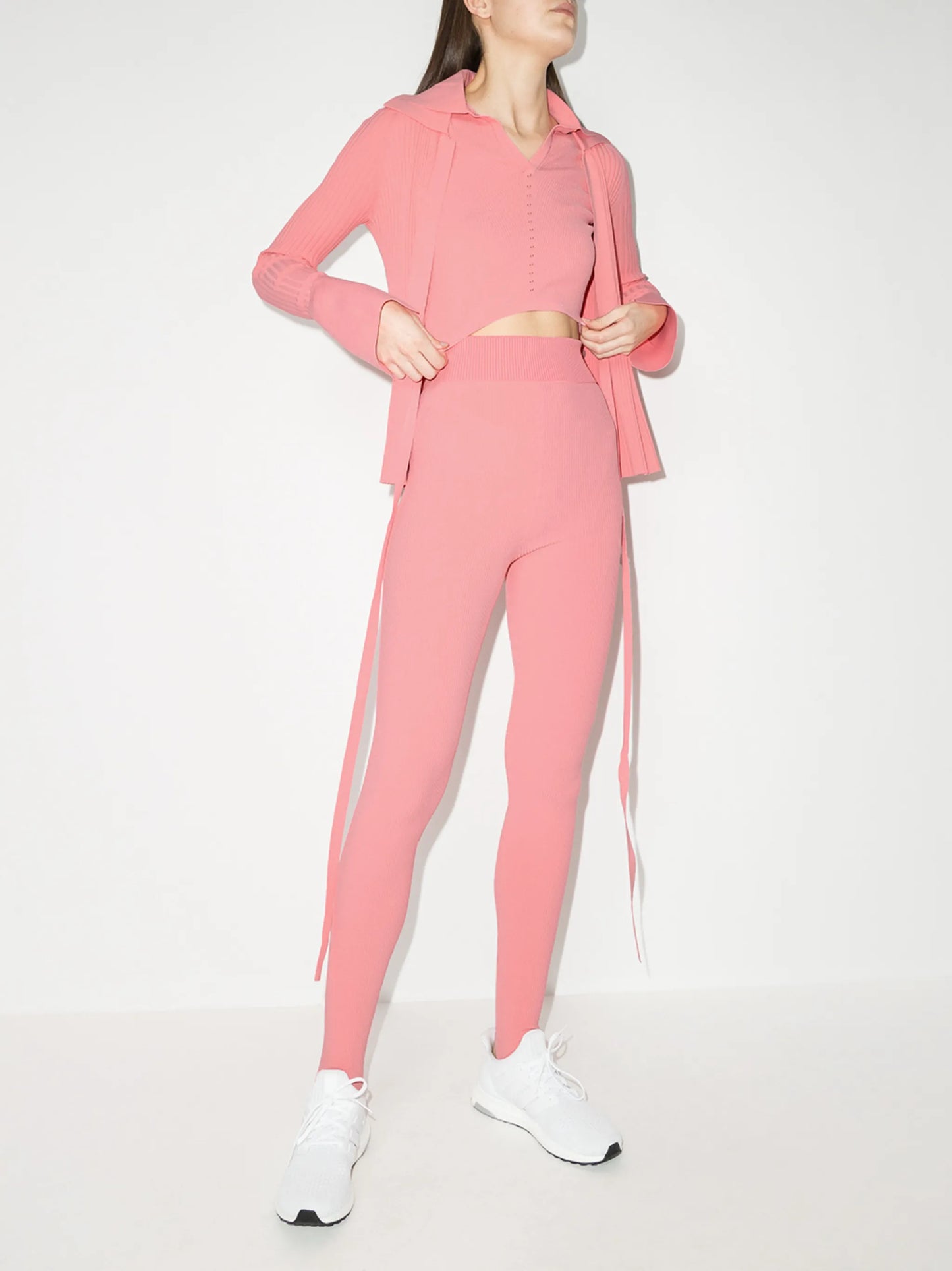 Atlas cropped polo top