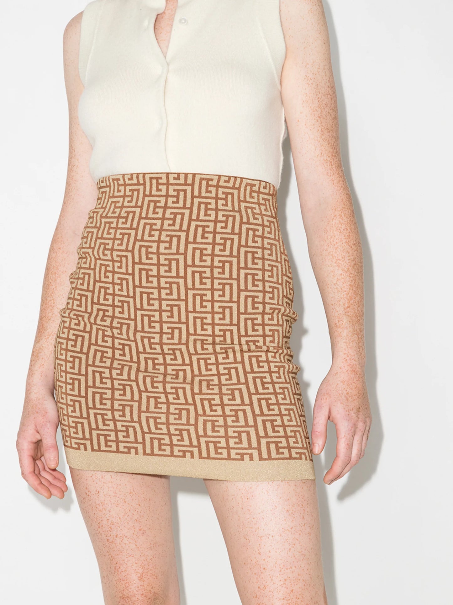 monogram high-rise miniskirt