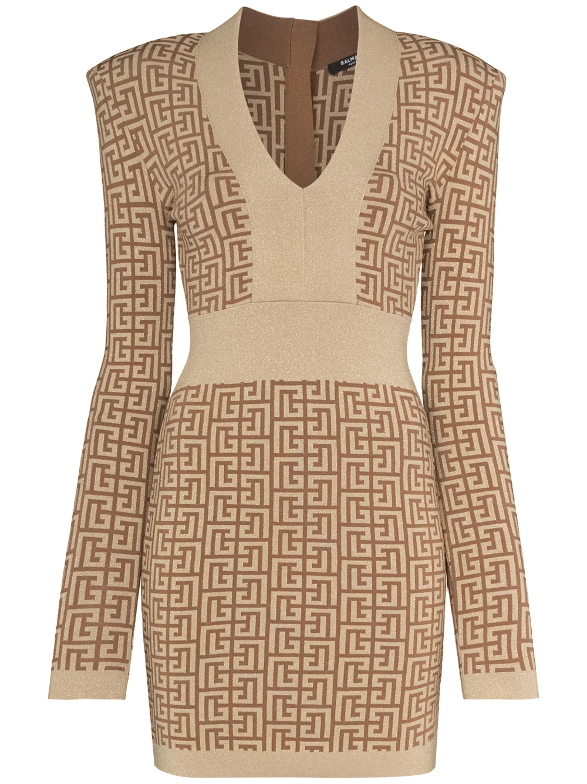monogram-detail minidress