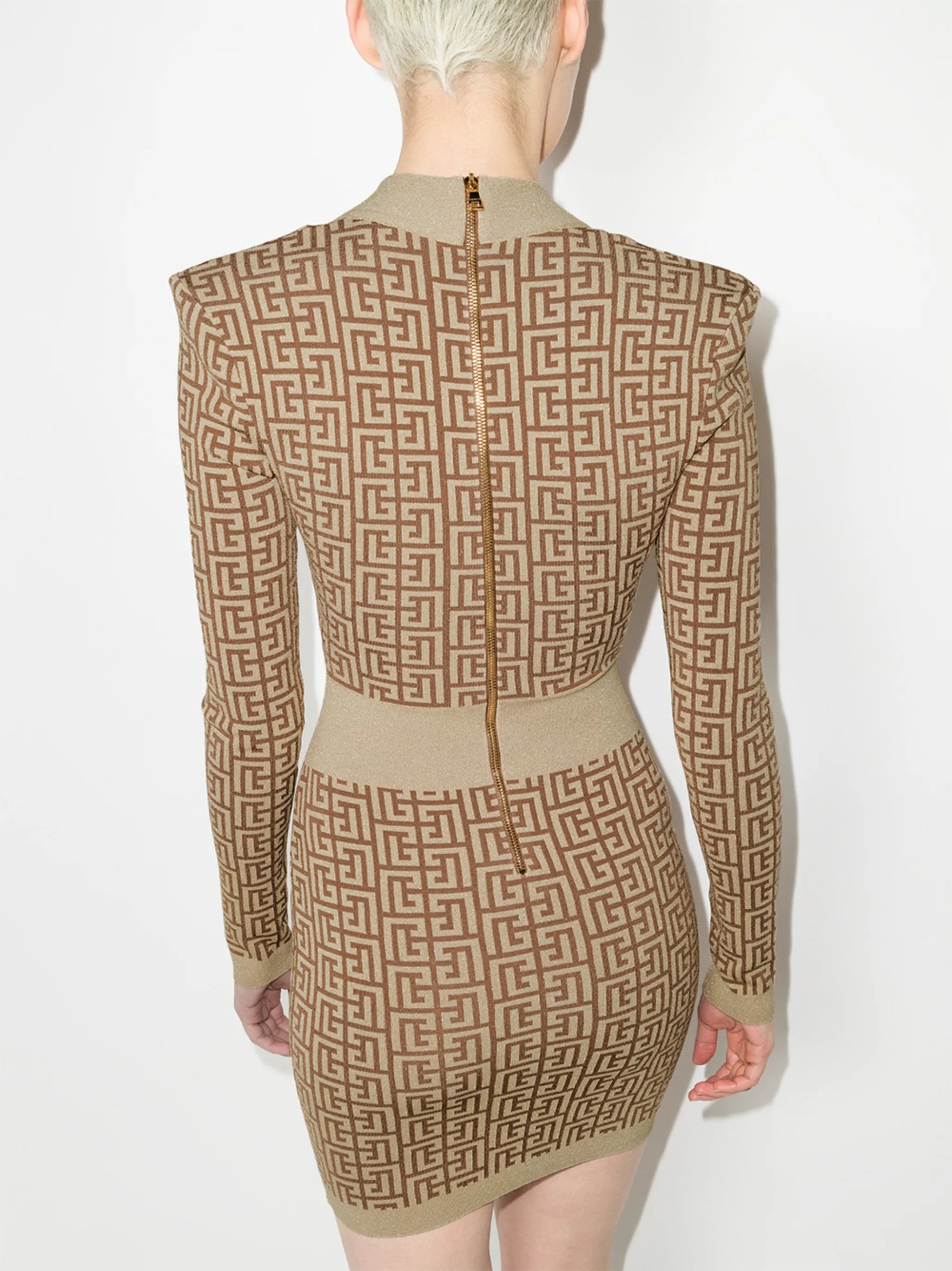 monogram-detail minidress
