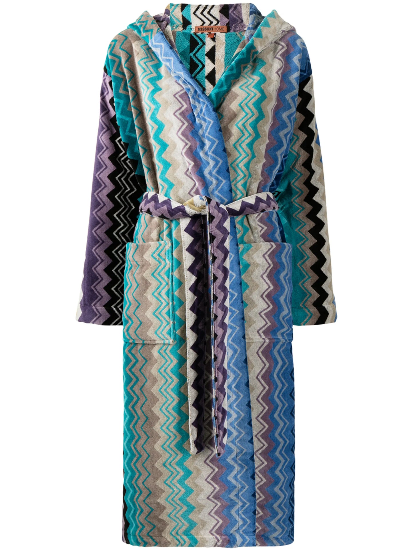 Giacomo belted hooded bathrobe