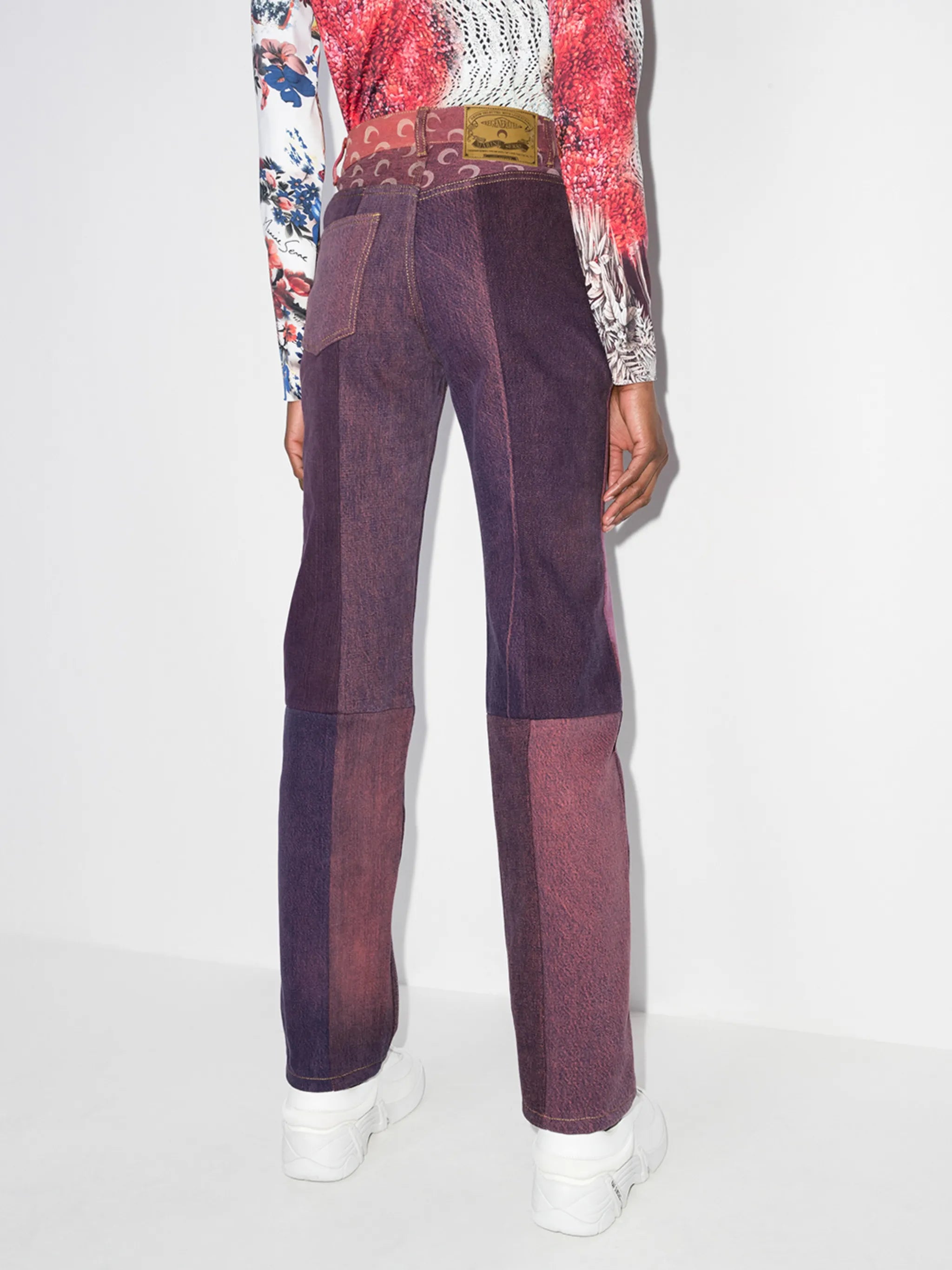 Regenerated moon straight-leg jeans