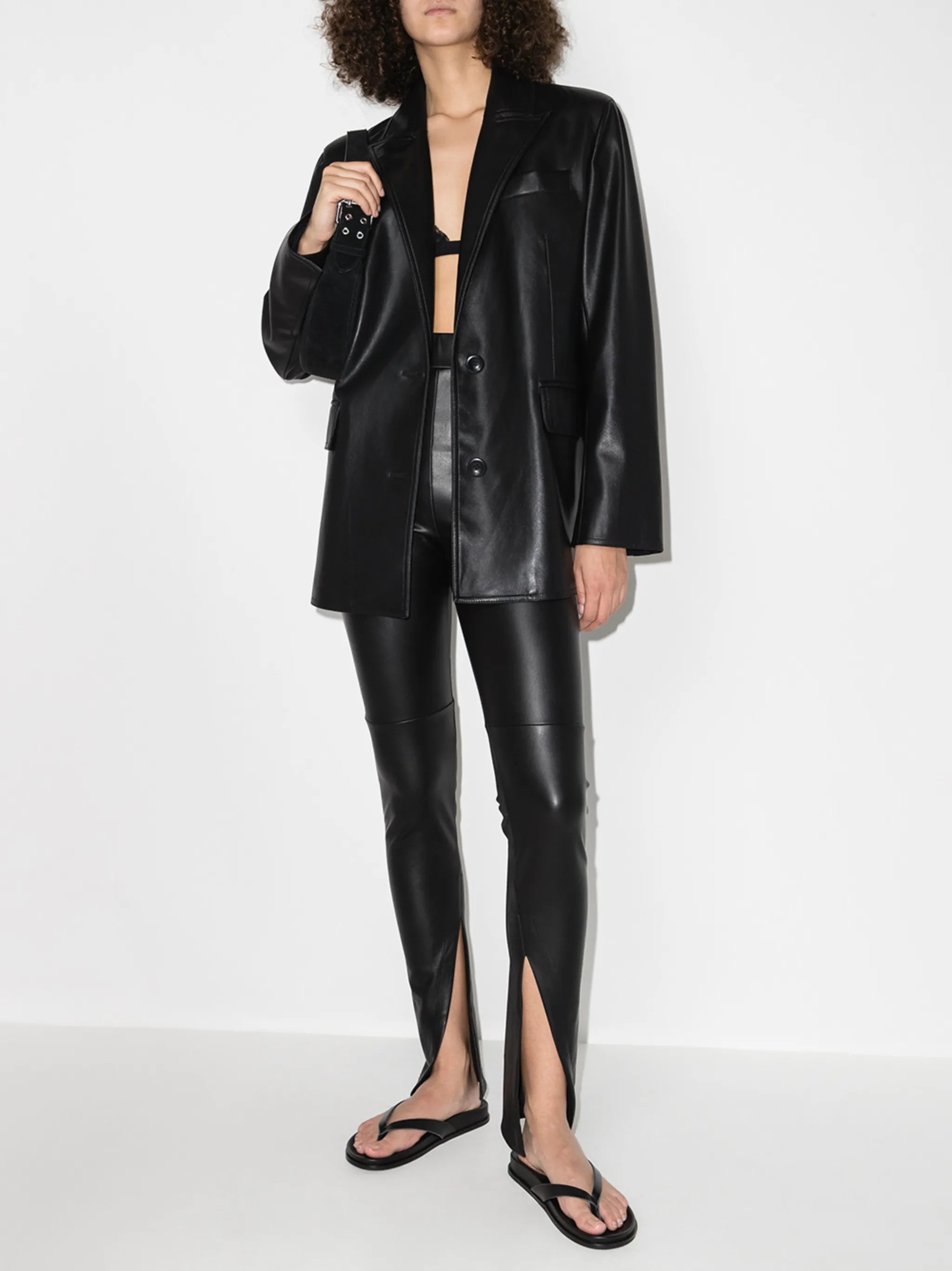 Carlisle vegan leather trousers