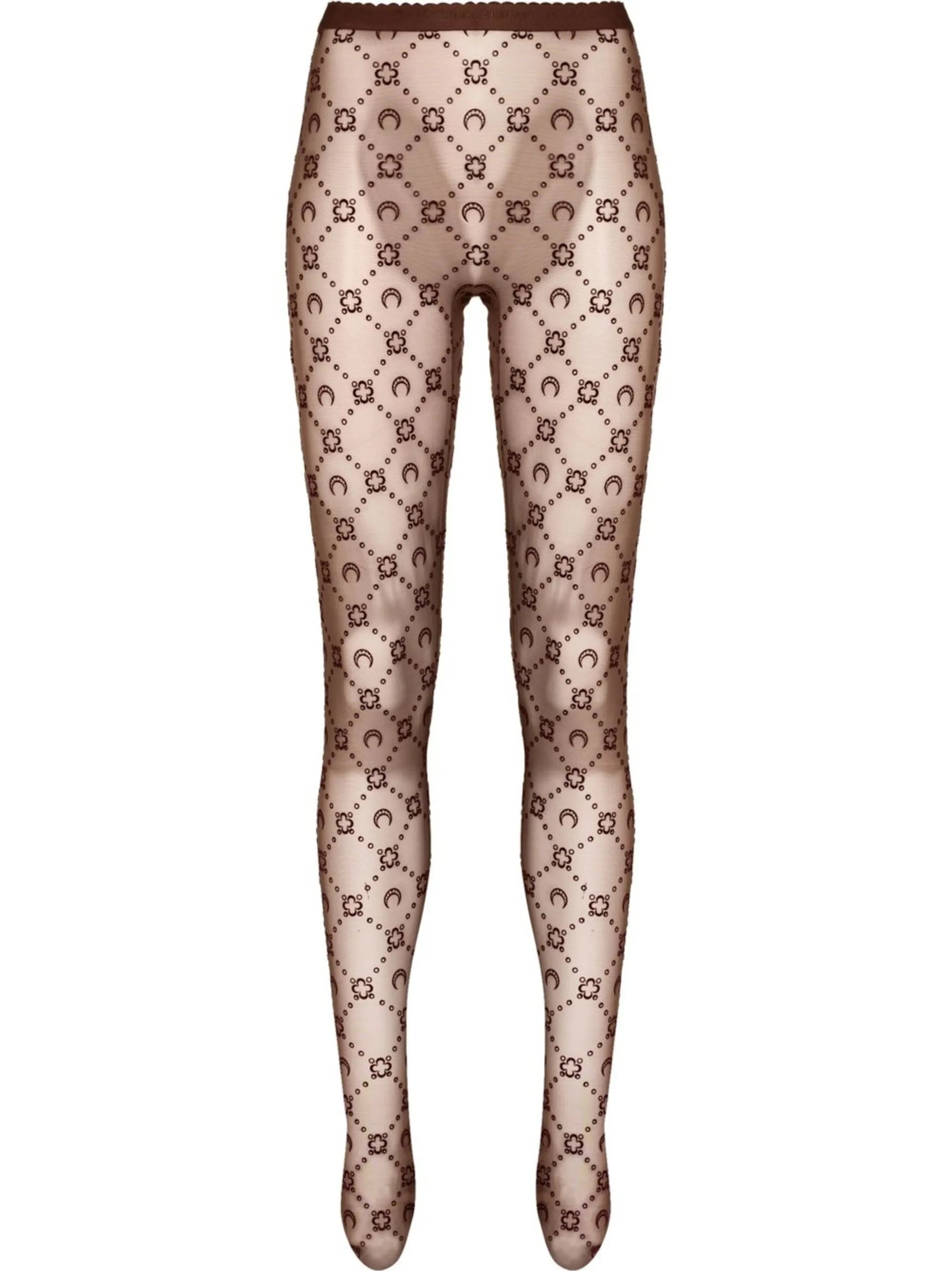 Moonogram-print tights