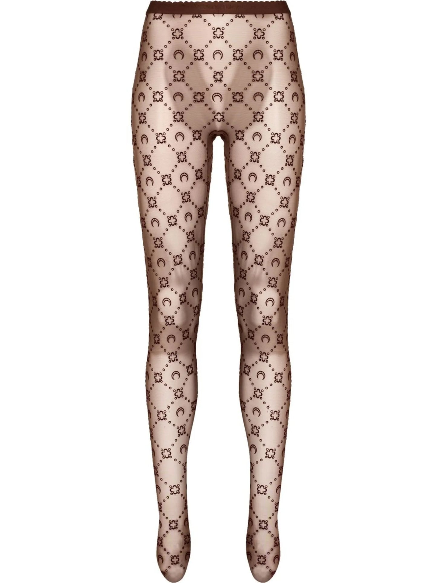 Moonogram-print tights