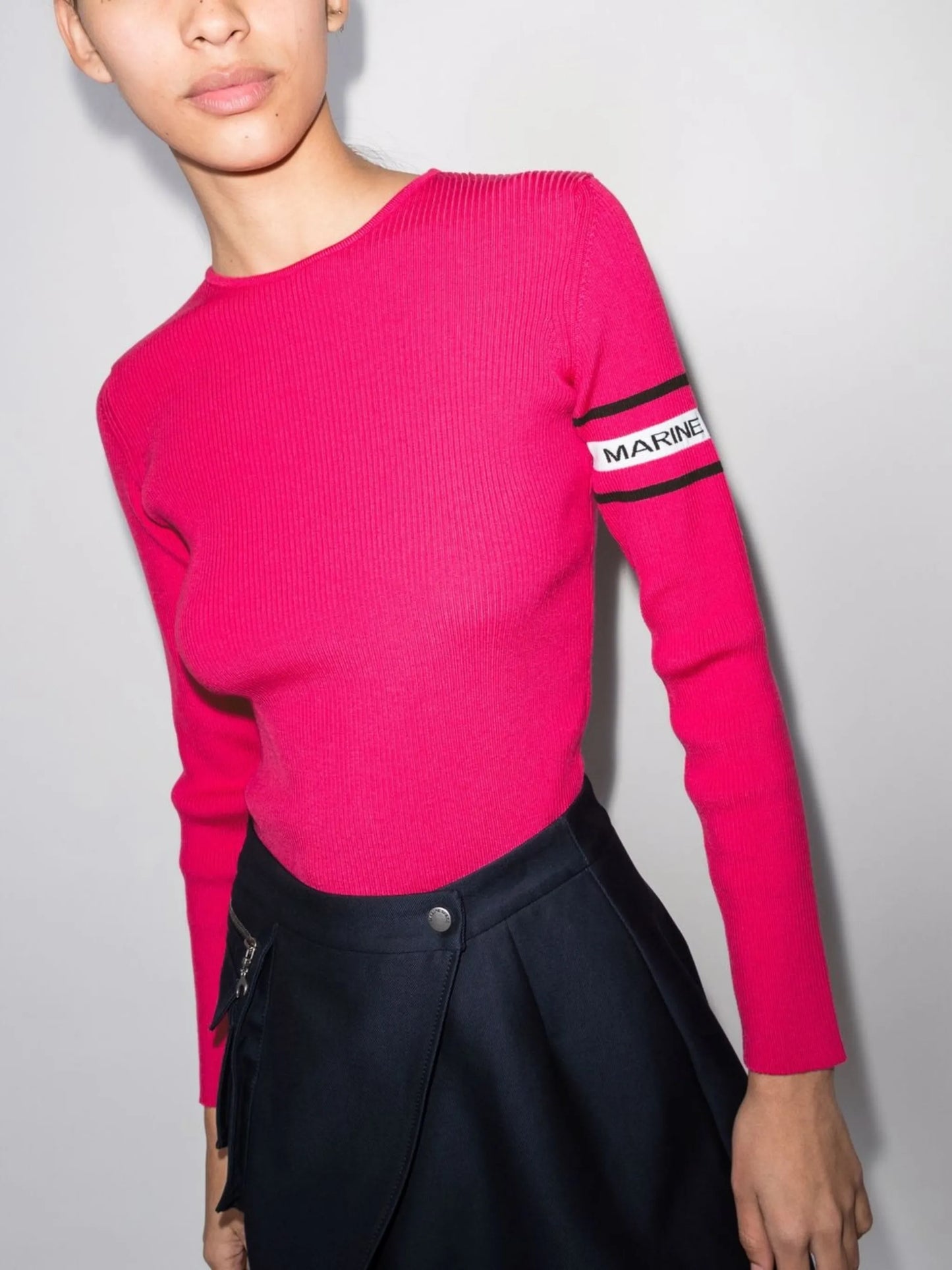 logo intarsia cut-out jumper