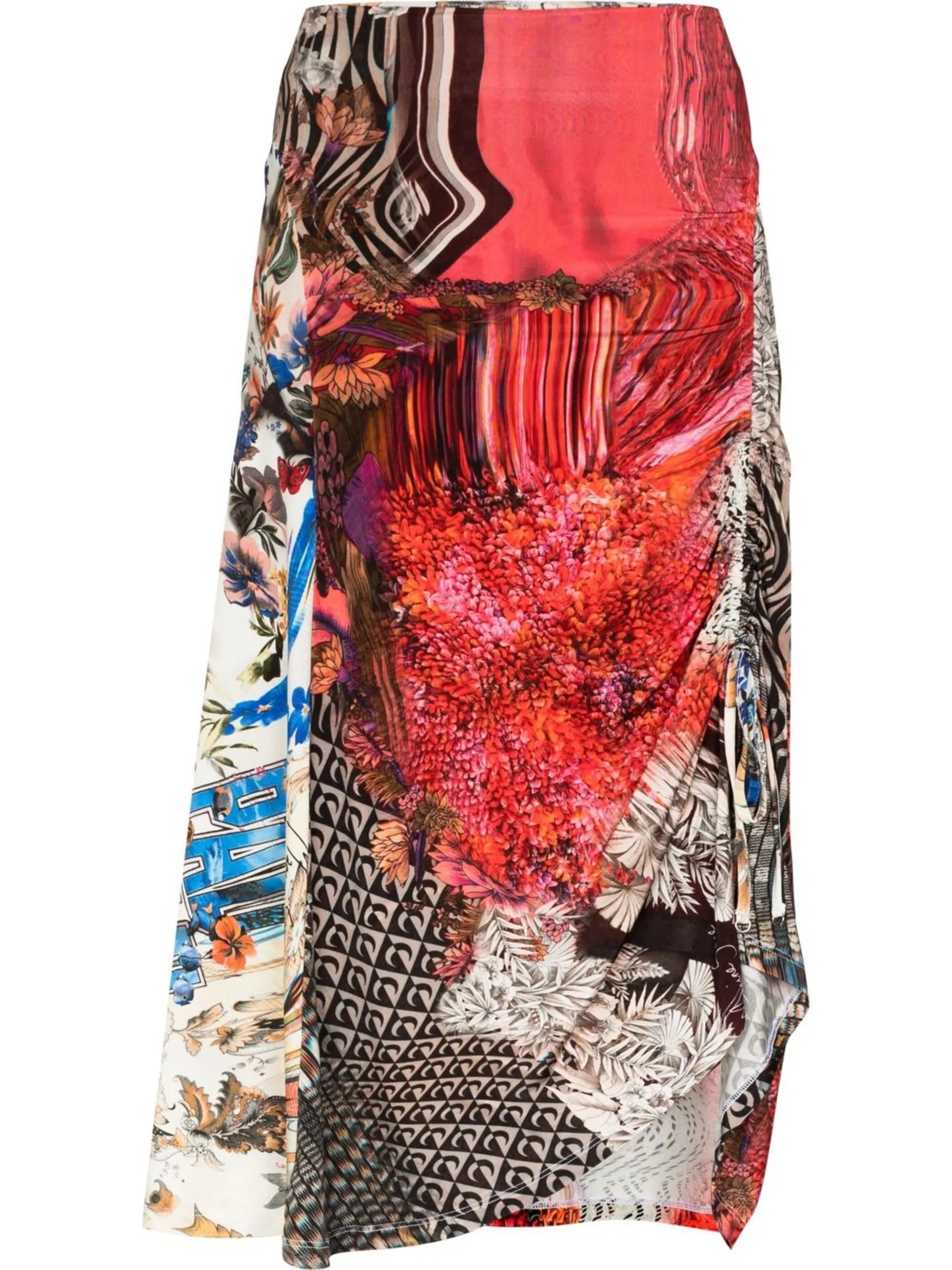 gathered high-waisted skirt