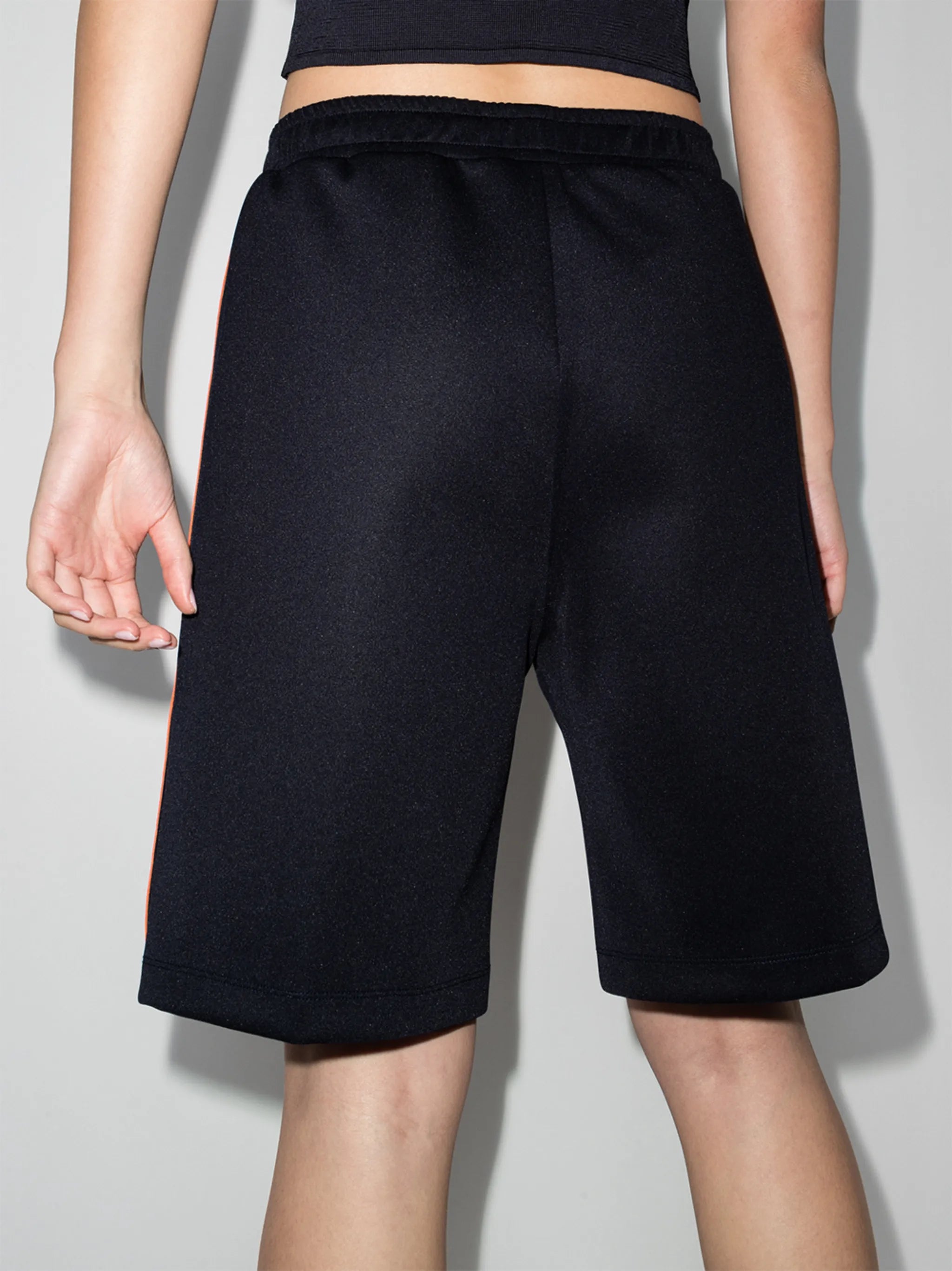 side stripe drawstring track shorts