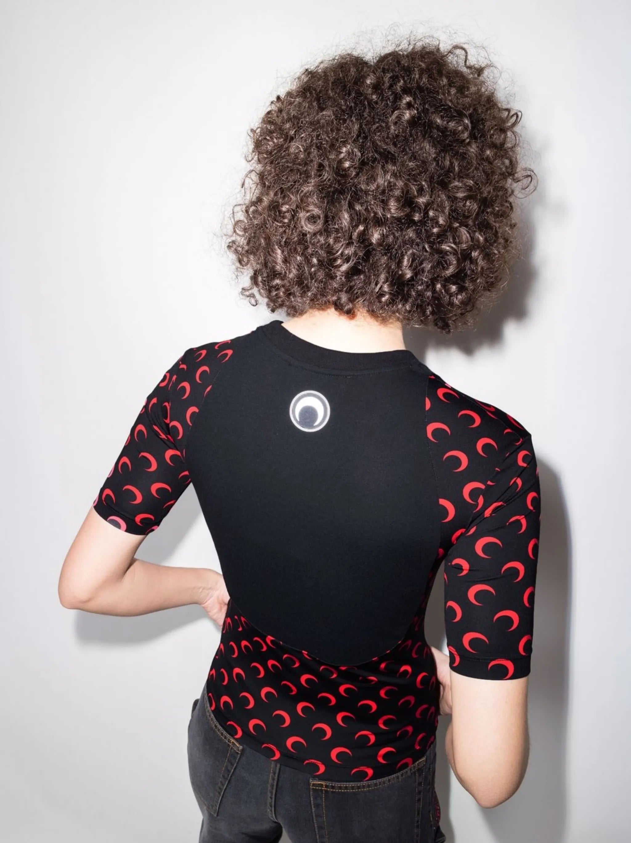 graphic-print panelled T-shirt