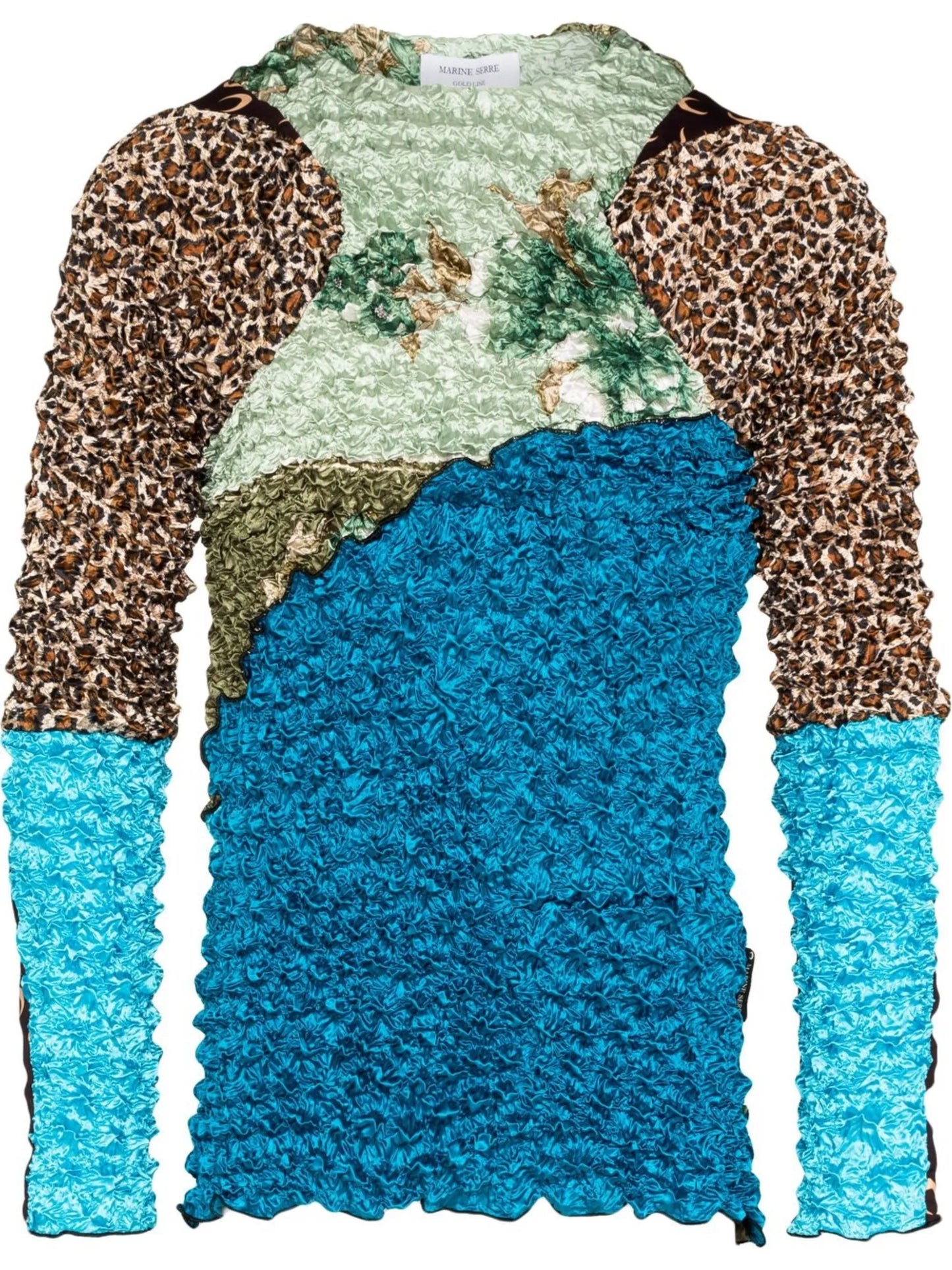 panelled moon-print jumper