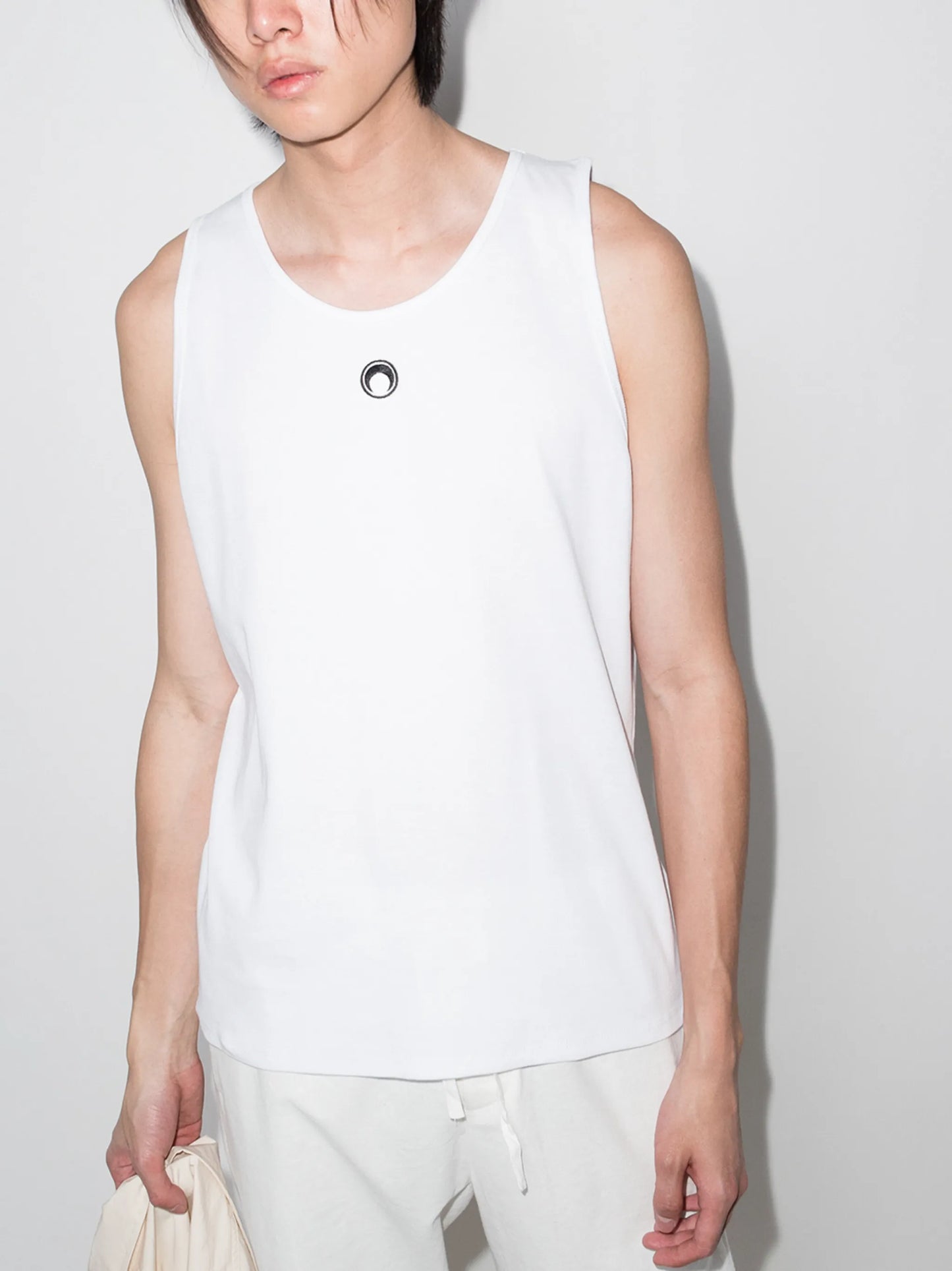chest-logo tank top