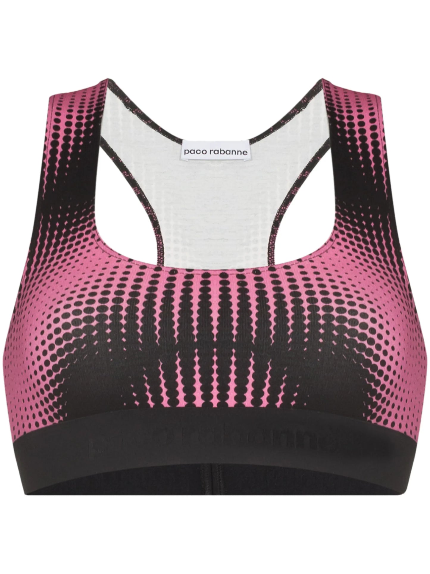 geometric-print sports bra