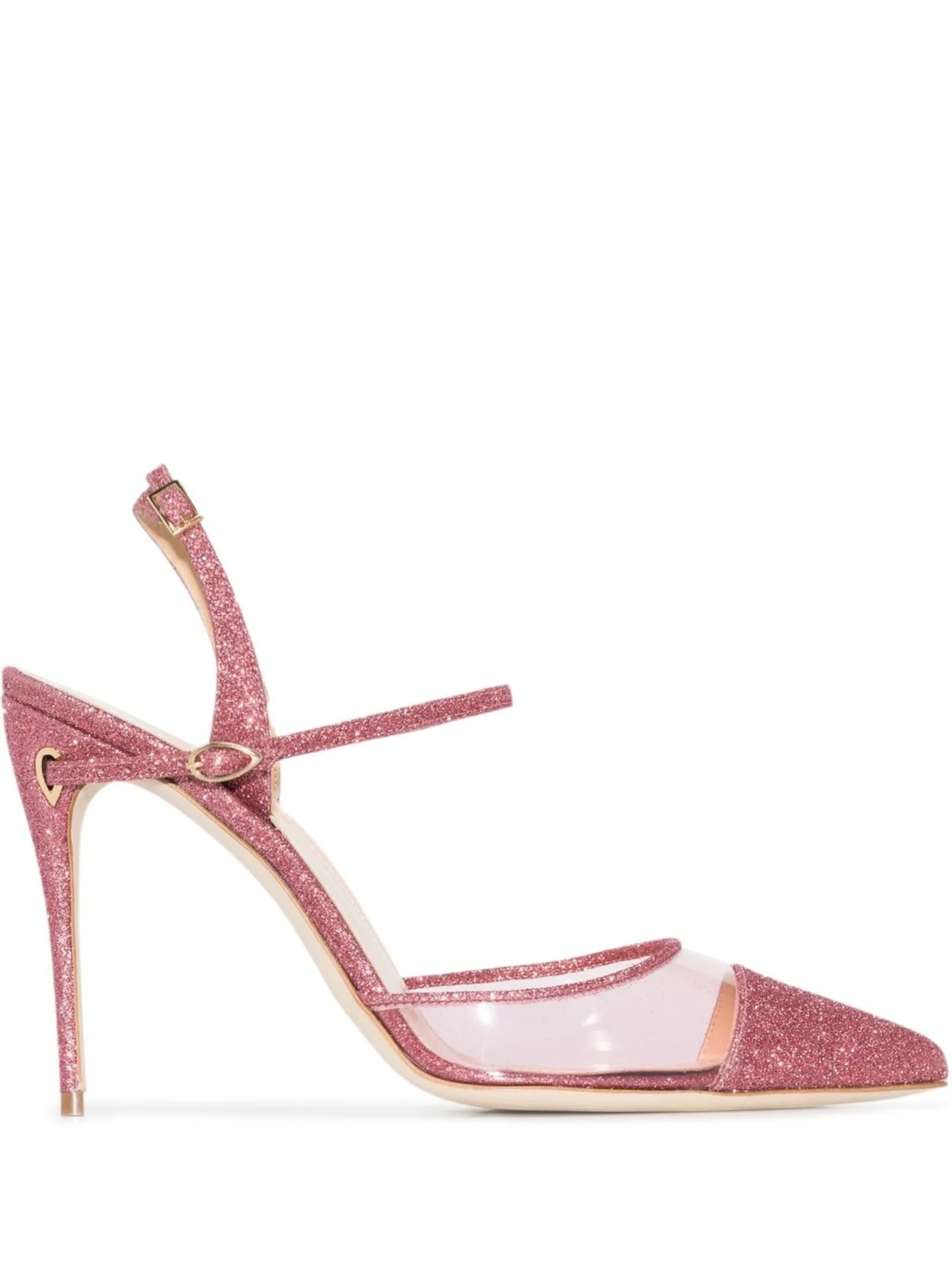 Vittorio 105mm glitter-embellished pumps