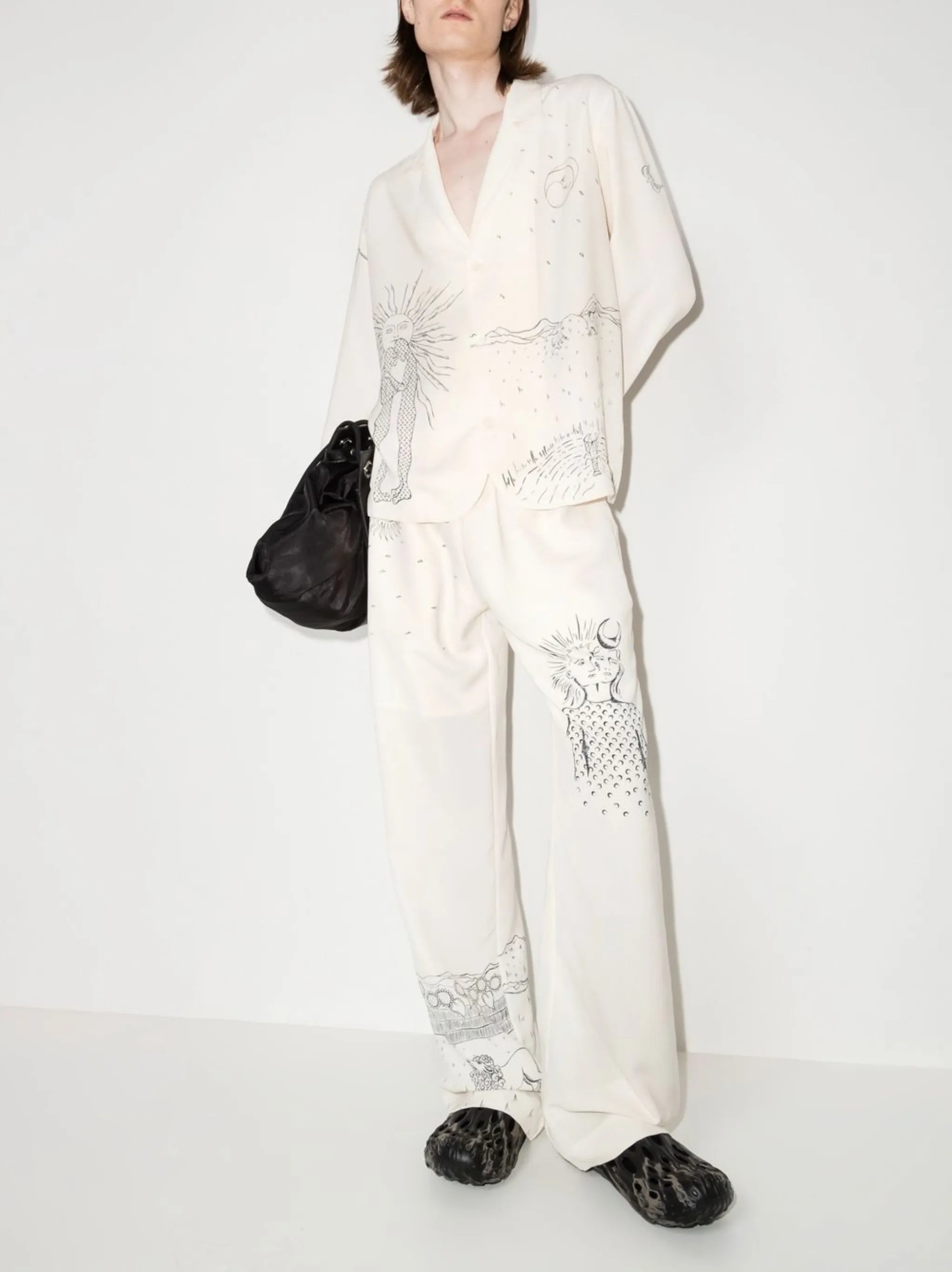 Lunar Reading printed trousers