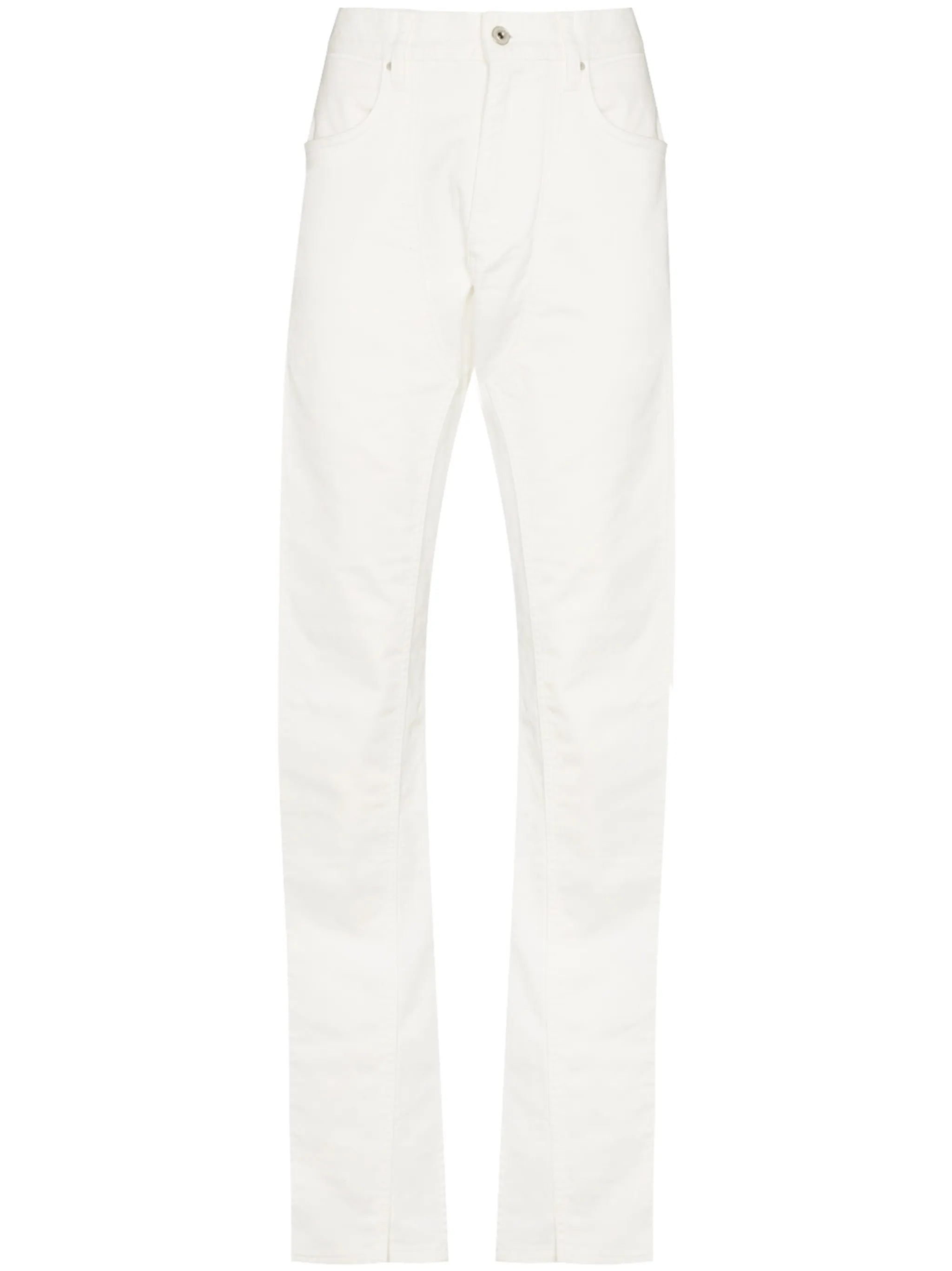 high-waisted panelled jeans