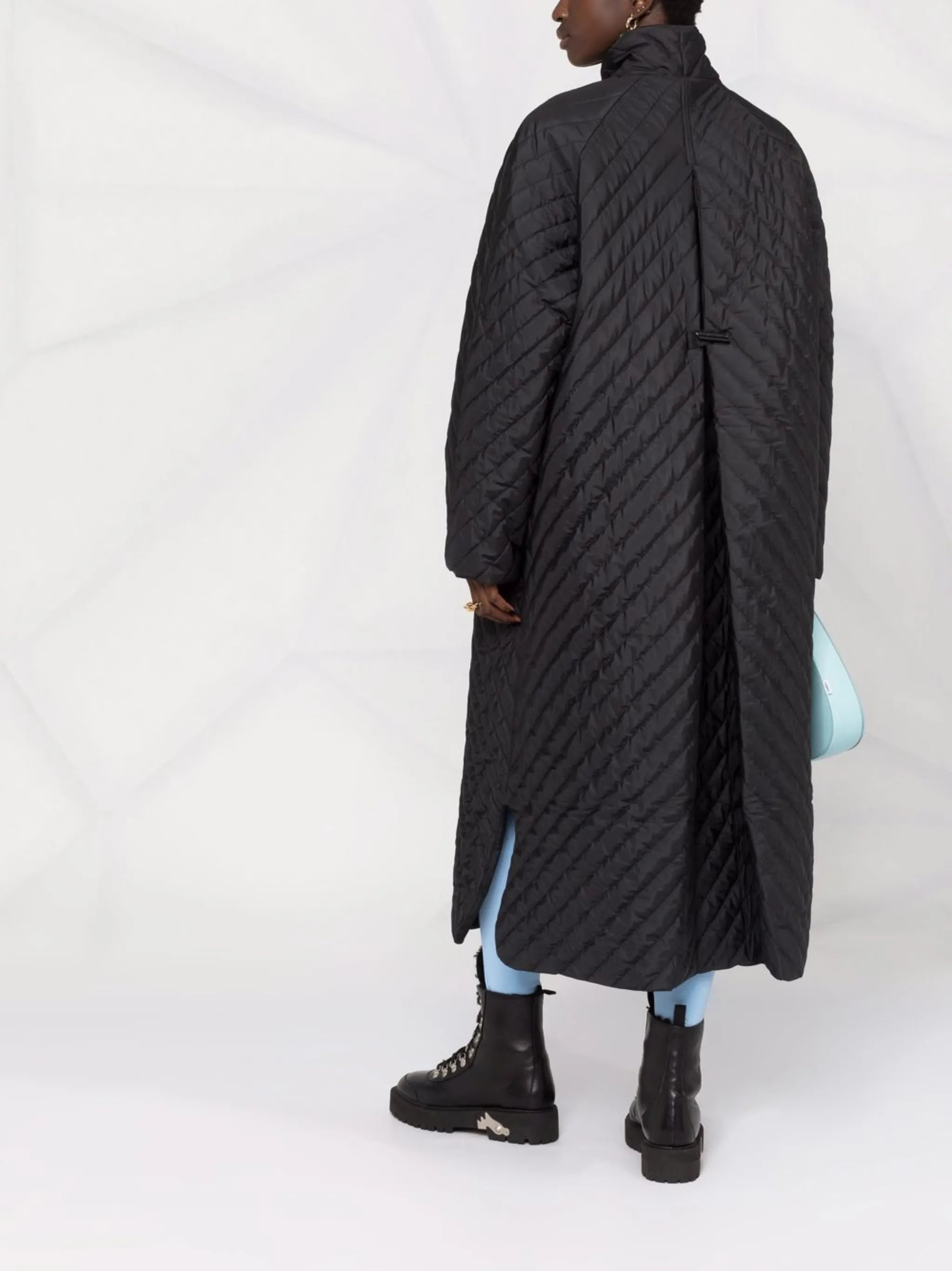 quilted recycled-polyester parka coat
