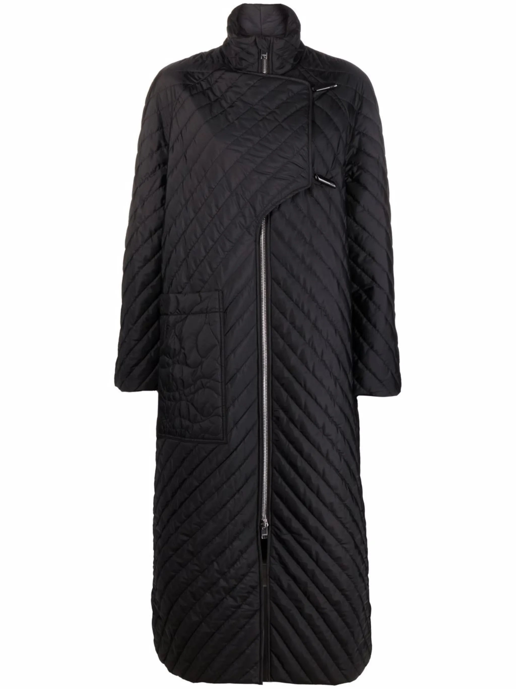quilted recycled-polyester parka coat