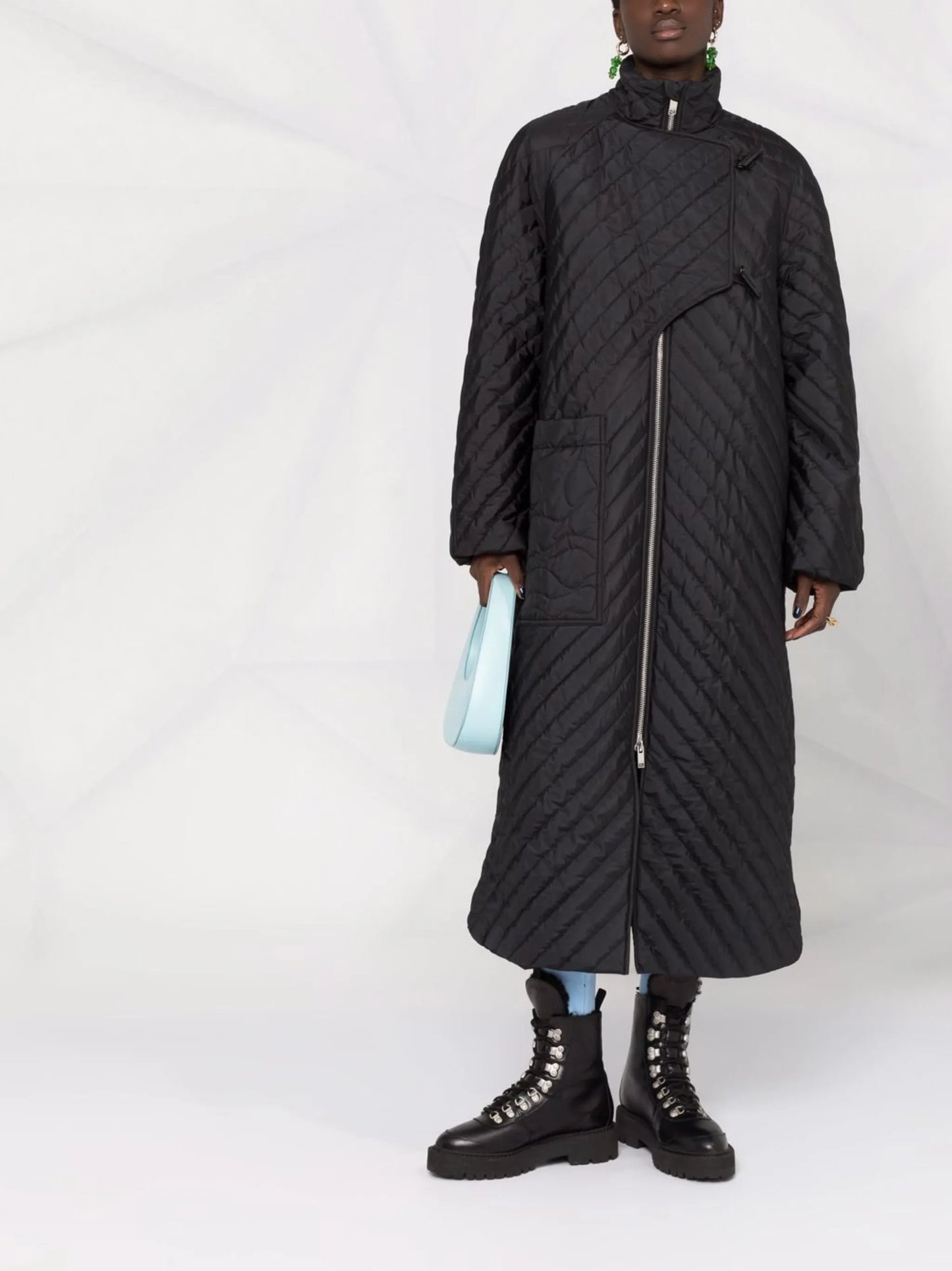 quilted recycled-polyester parka coat