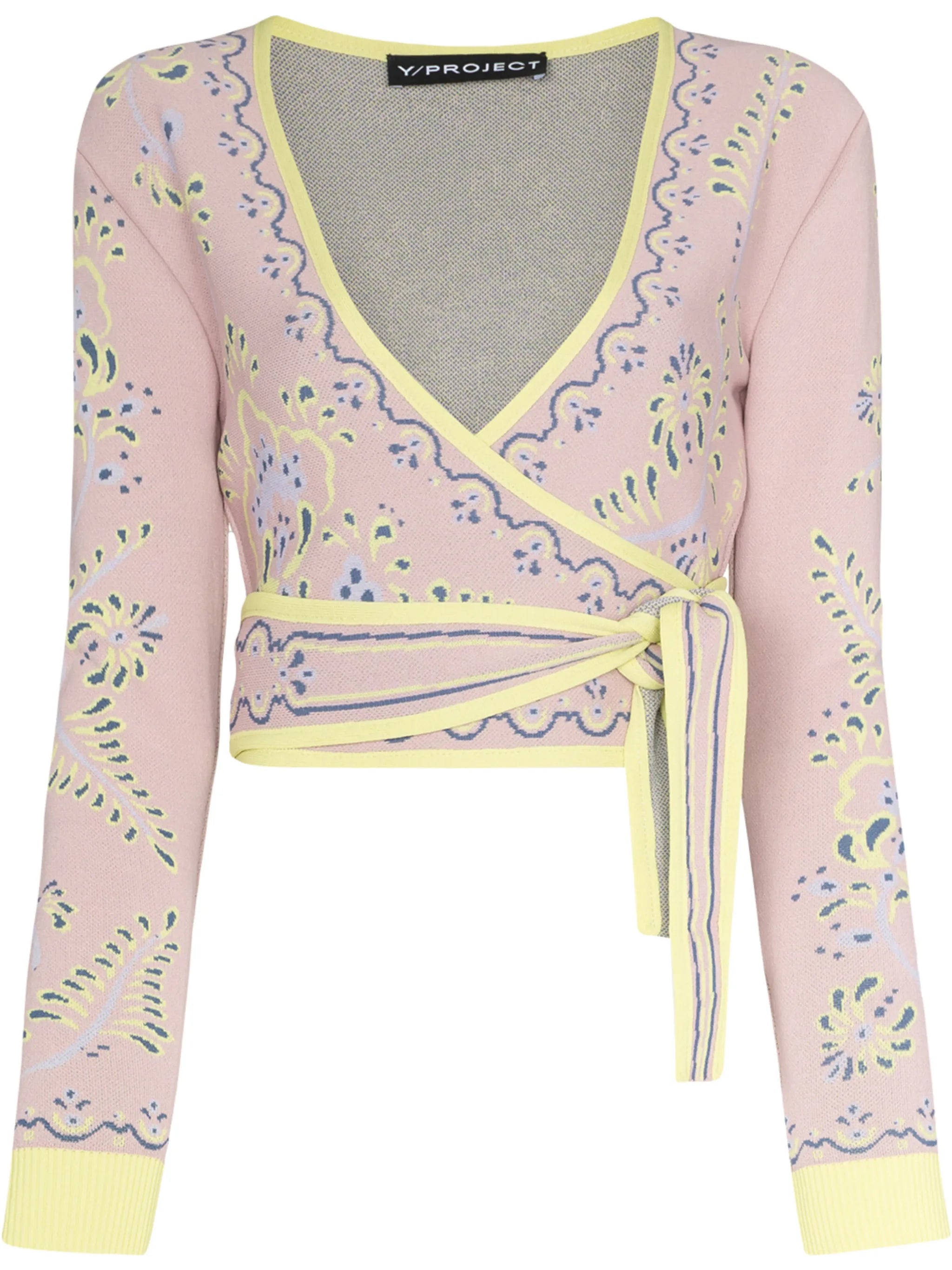 jacquard knitted cardigan